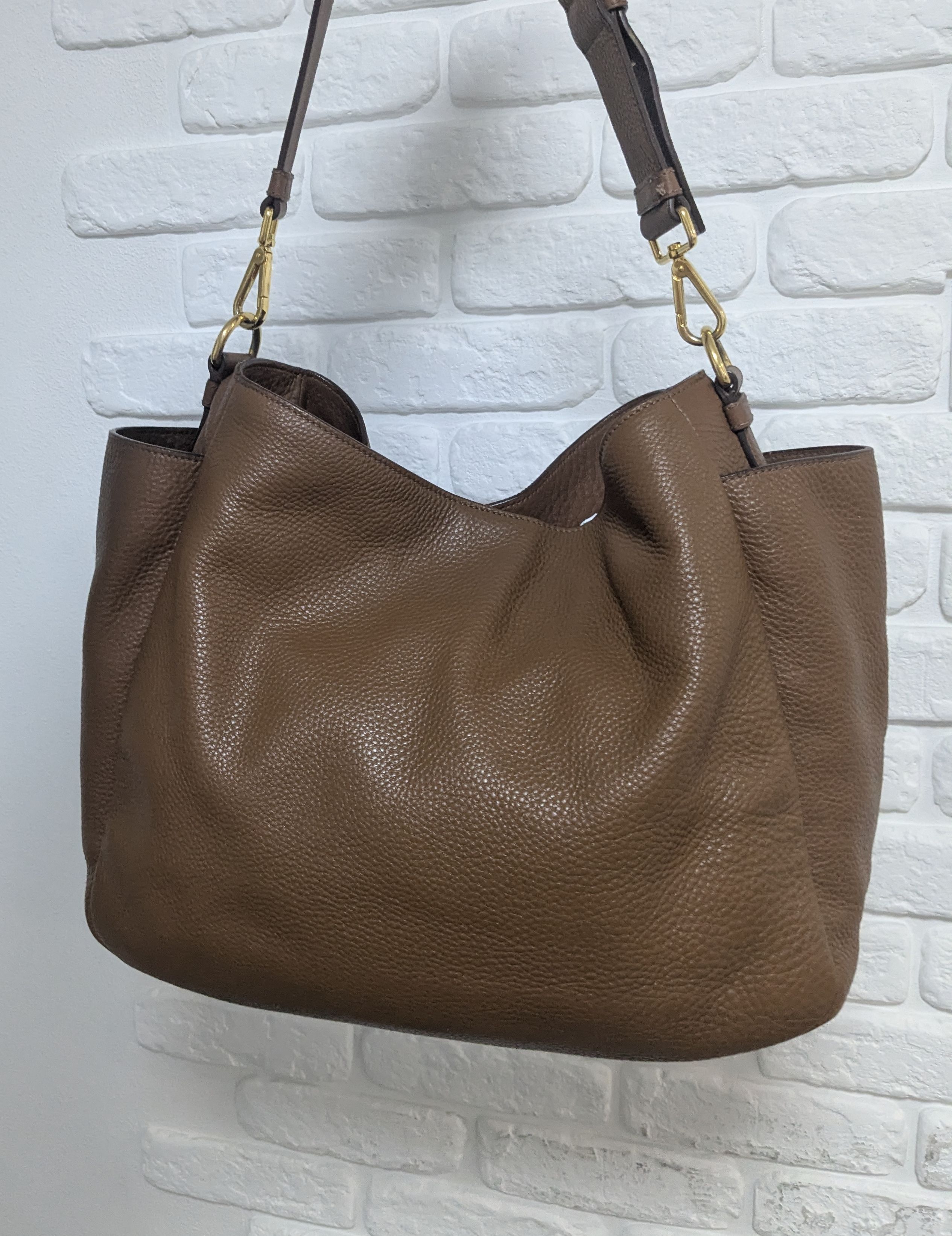 Prada Prada Camel Daino Leather Hobo Shoulder Bag Size ONE SIZE - 4 Thumbnail