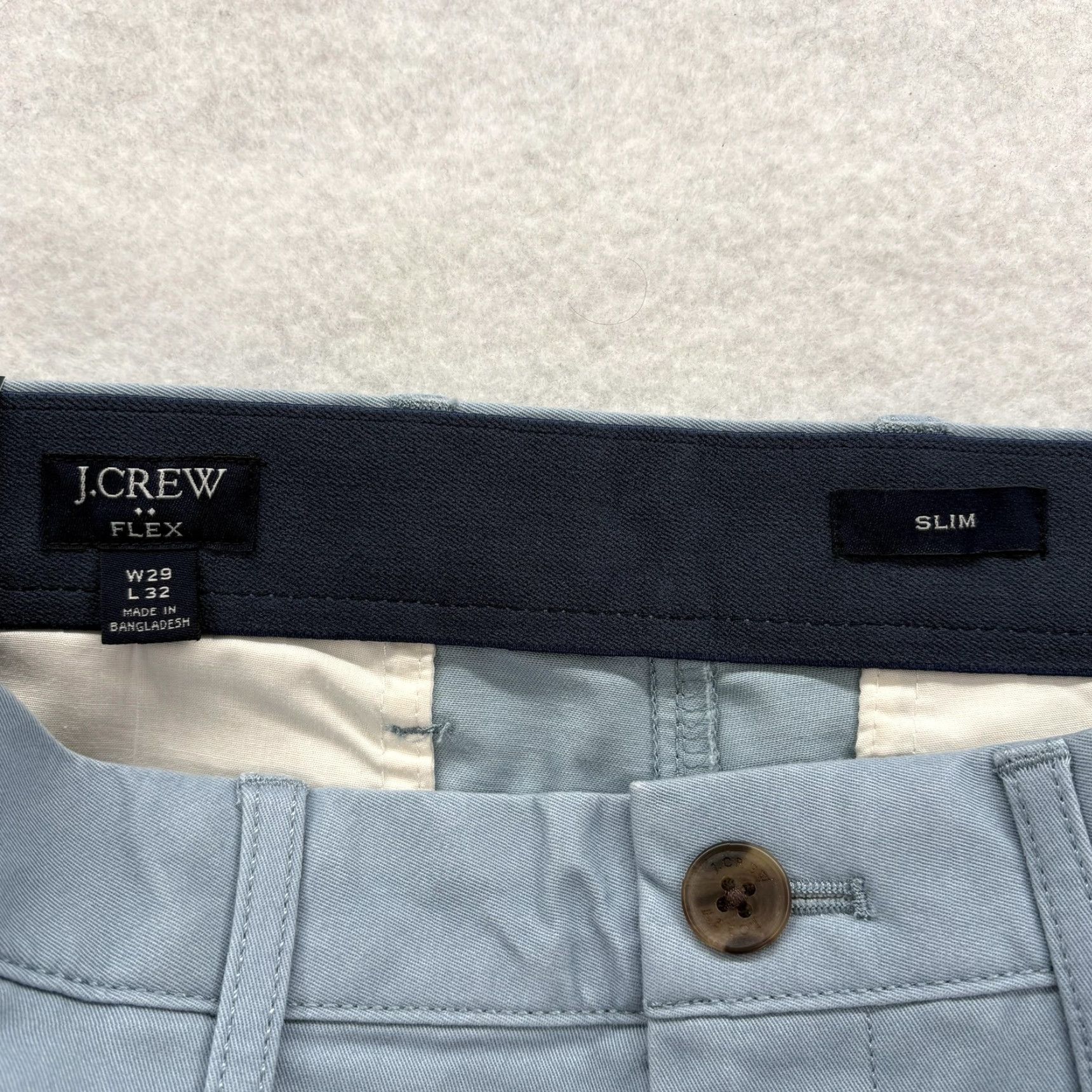 J.Crew J.Crew Flex TruTemp 365 Chino Pant Mens 29x32 Blue Slim Stretch Preppy Casual Size US 29 - 4 Thumbnail