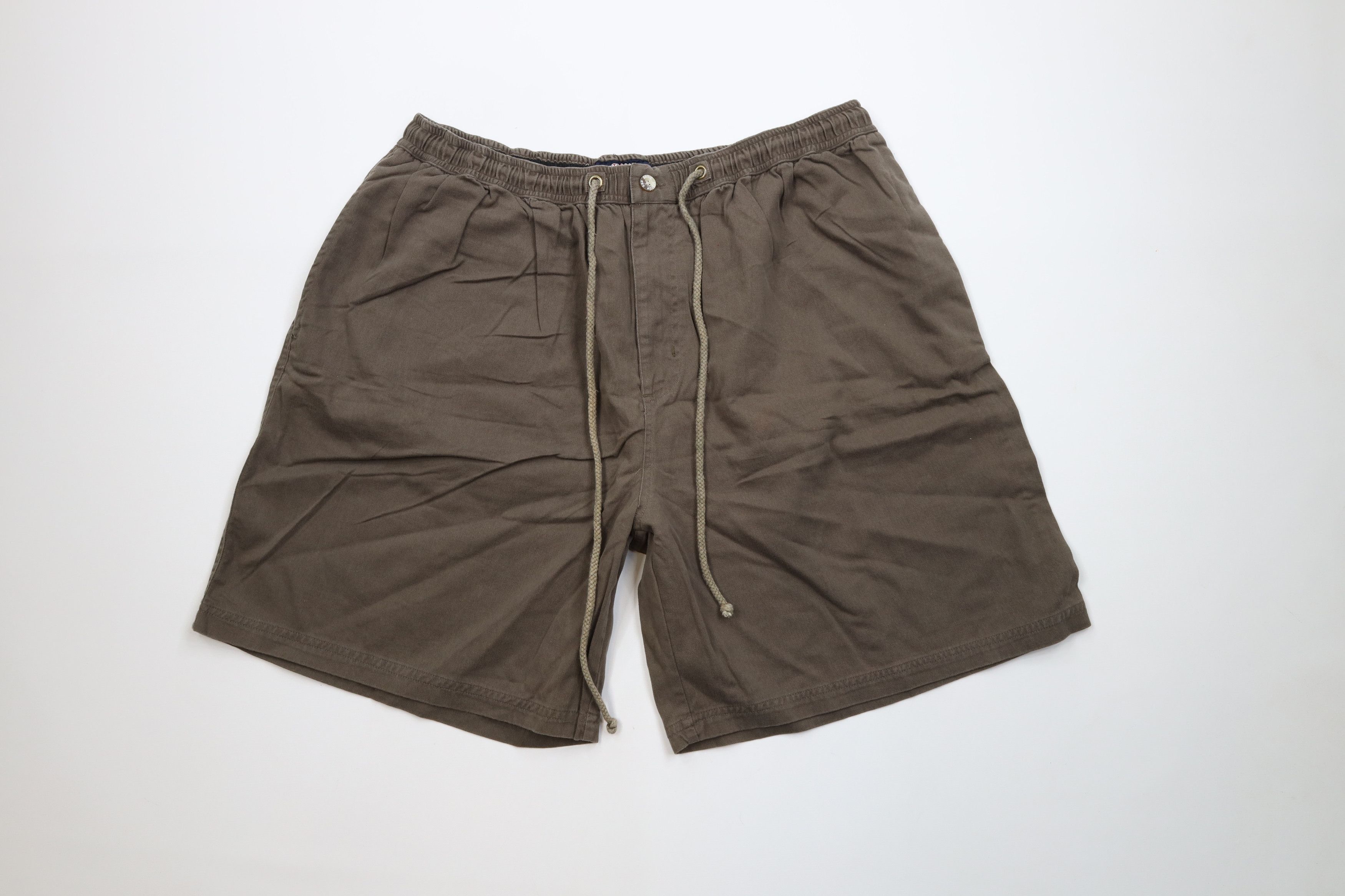 Vintage Vintage 90s Streetwear Blank Above Knee Shorts Green Cotton Size US 36 / EU 52 - 1 Thumbnail