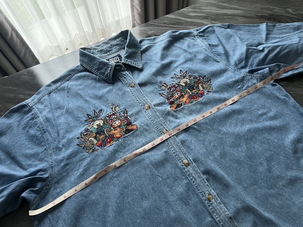 Vintage Quizz : New York Denim Bear Fruit Embroidered Size 3XL / US 20-22 - 7 Thumbnail