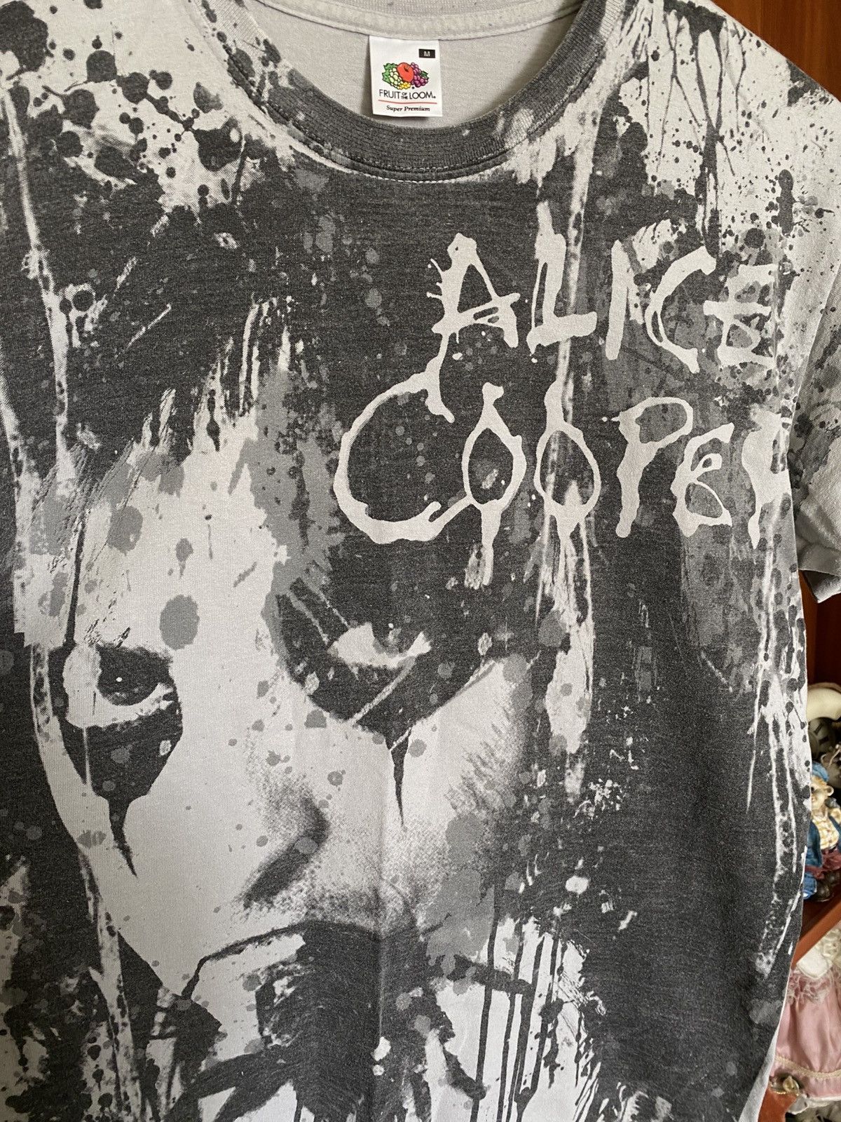 Band Tees Vintage Y2K Alice Cooper face AOP spider Crazy Metal Tee Size US M / EU 48-50 / 2 - 5 Thumbnail