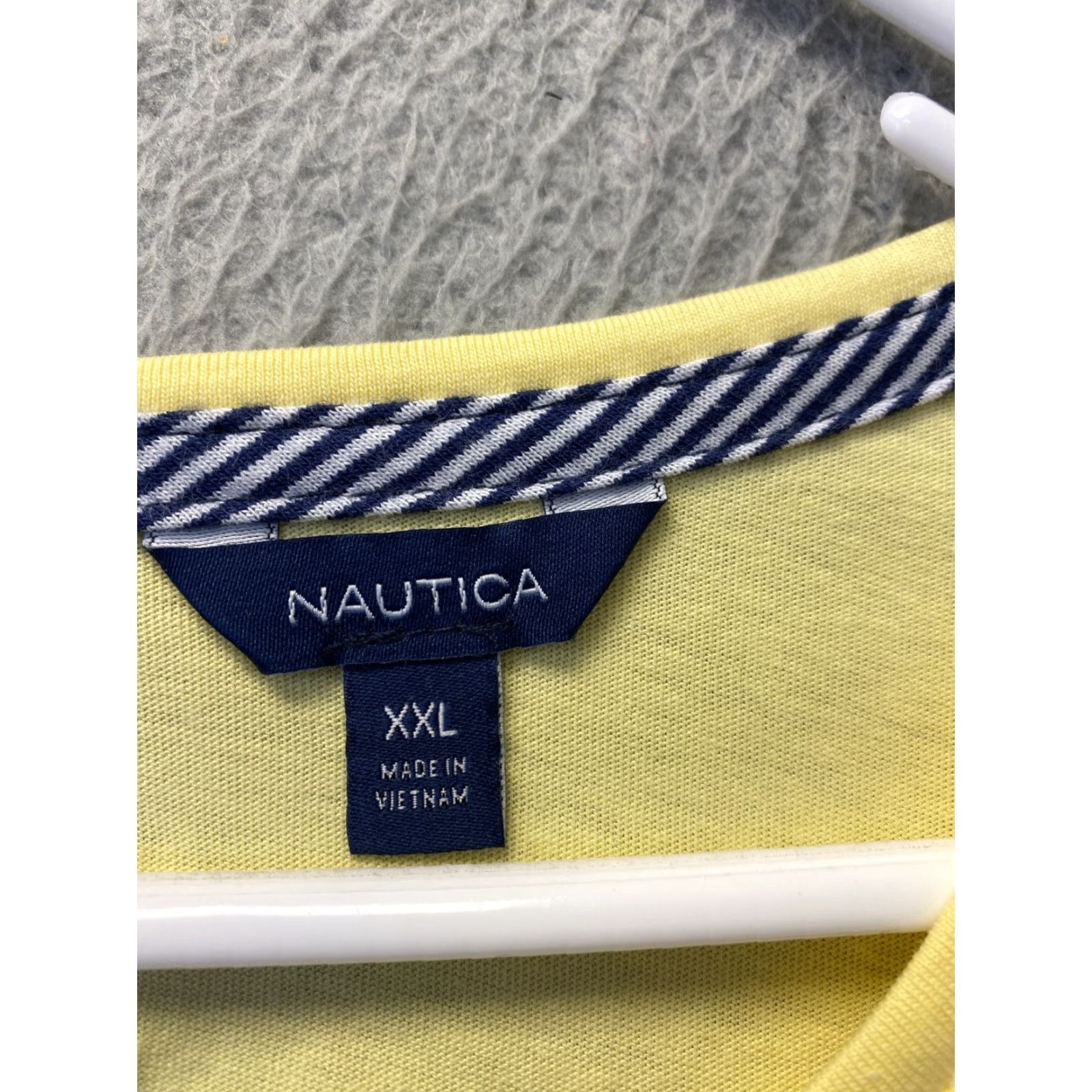 Nautica Nautica Tie Front Blouse Top Shirt Yellow XXL Crop Length /33-81 Size XXL / US 16-18 / IT 52-54 - 3 Thumbnail