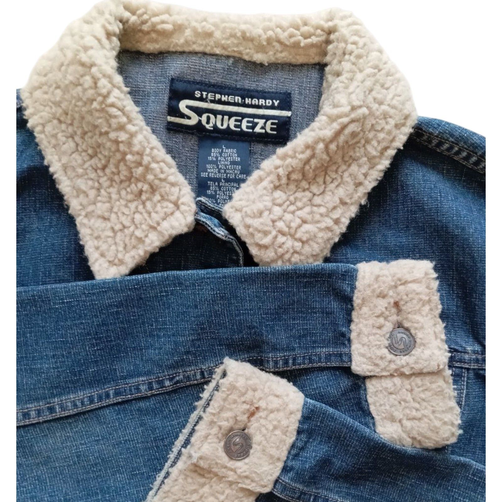 Other Squeeze Stephen Hardy Sherpa Jean Jacket L Size US L / EU 52-54 / 3 - 3 Thumbnail
