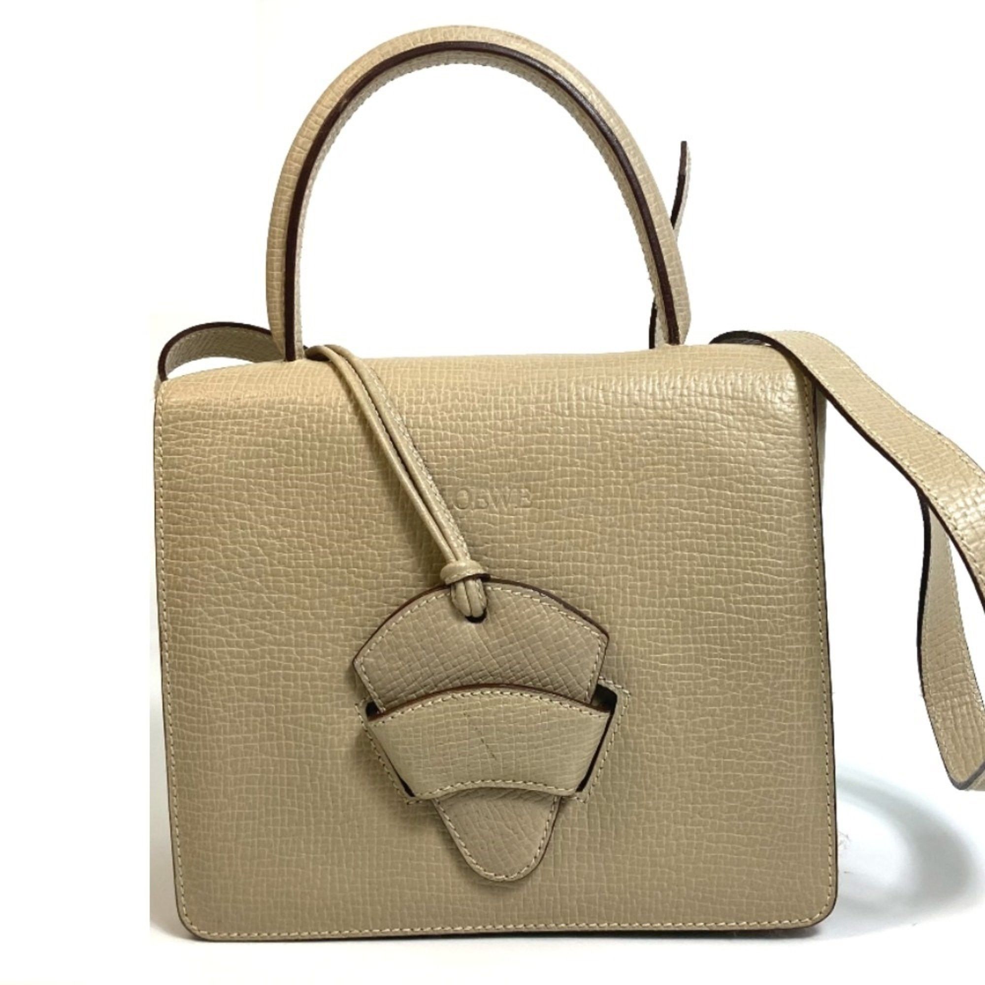 Loewe Loewe 2WAY Shoulder Bag Hand Bag Beige Size ONE SIZE - 1 Thumbnail