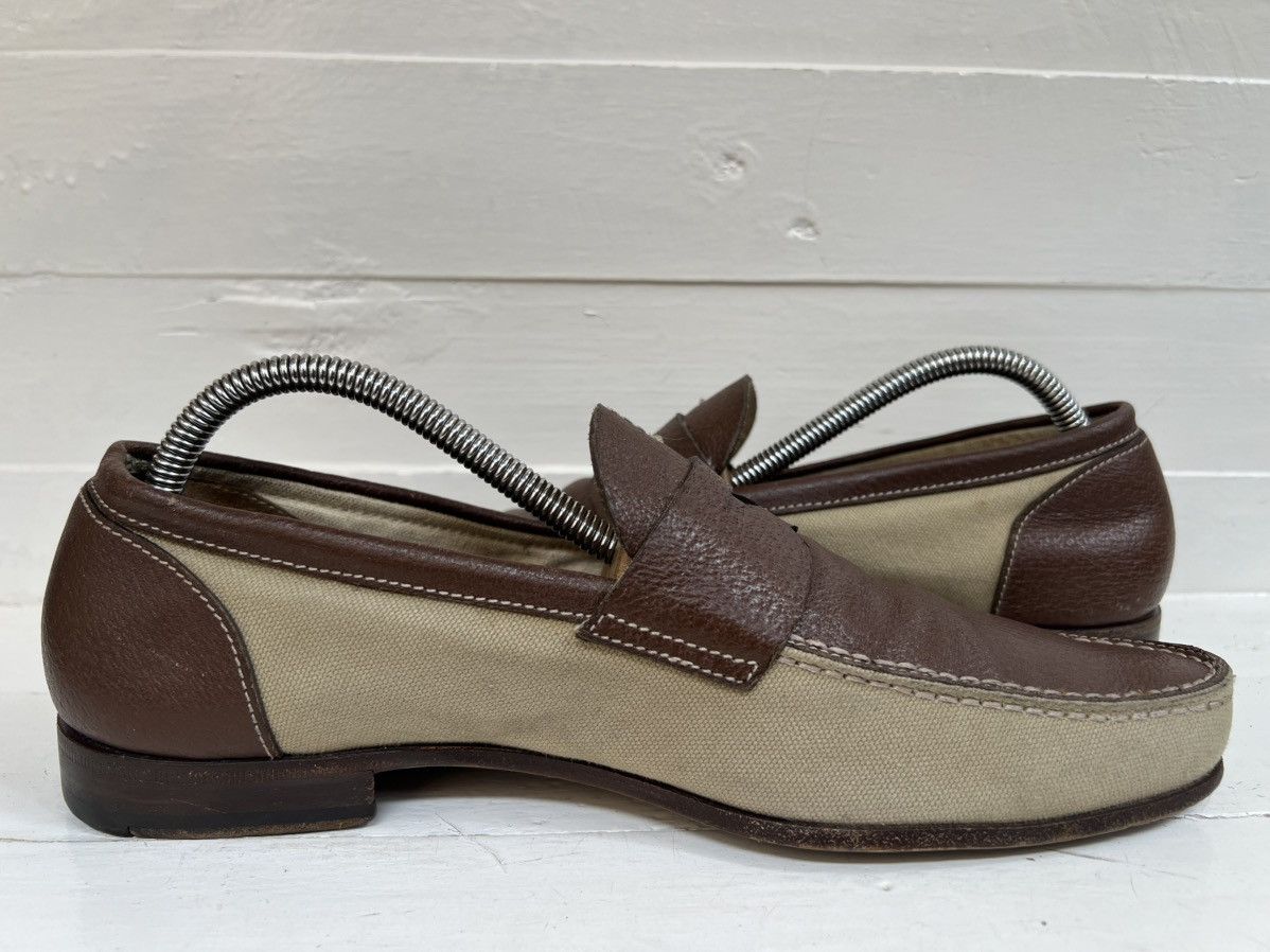 Prada Prada Men's Business Shoes Brown Leather Penny Loafers Size US 7 / EU 40 - 7 Thumbnail