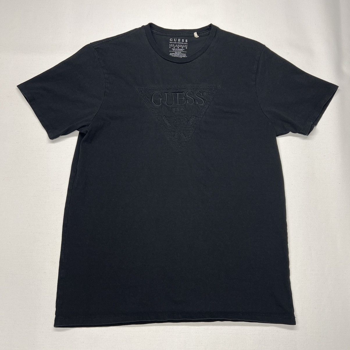 Guess Guess Tee Shirt Black Logo Short Sleeve Embroidered Patch Size US L / EU 52-54 / 3 - 1 Thumbnail