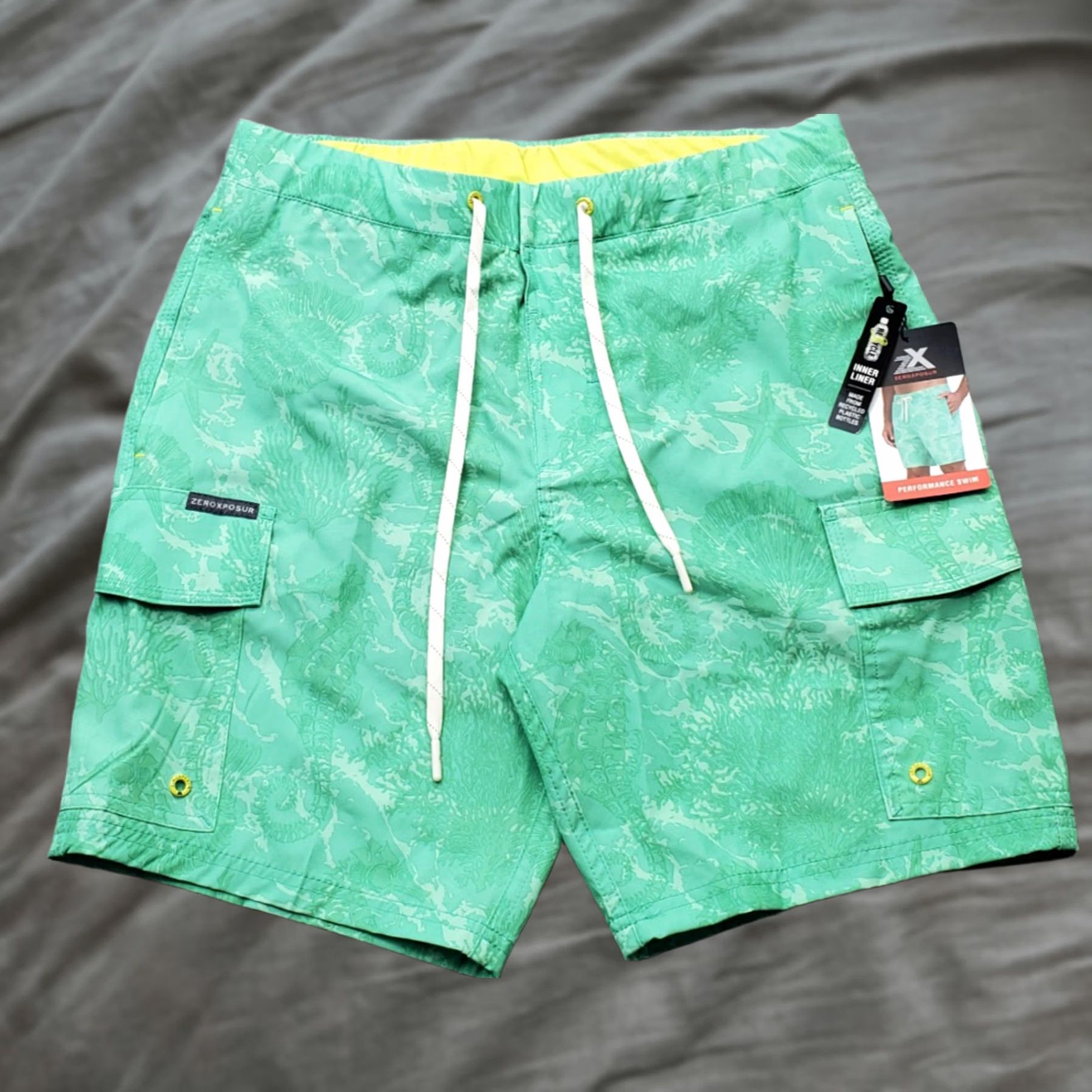 ZeroXposur ZeroXposur Swim Shorts Mens Small Multi Reef Print Lined Drawstring Performance Size US 29 - 1 Thumbnail
