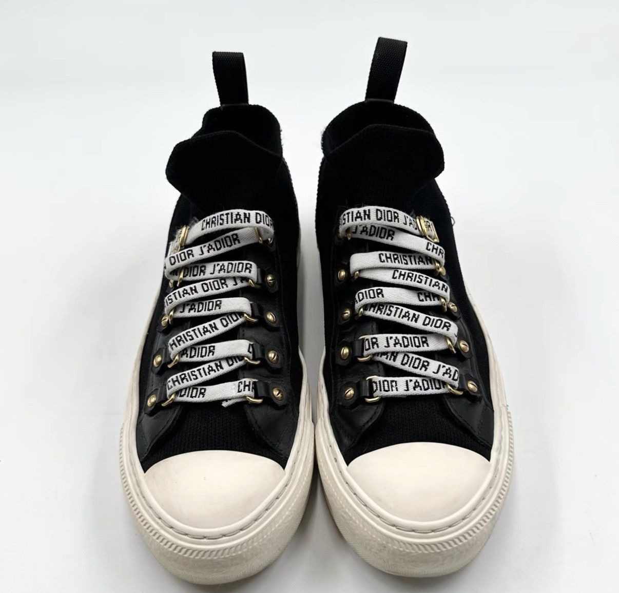 Dior Dior Black and White Lace-up Logo Sneakers Size US 6.5 / IT 36.5 - 2 Thumbnail