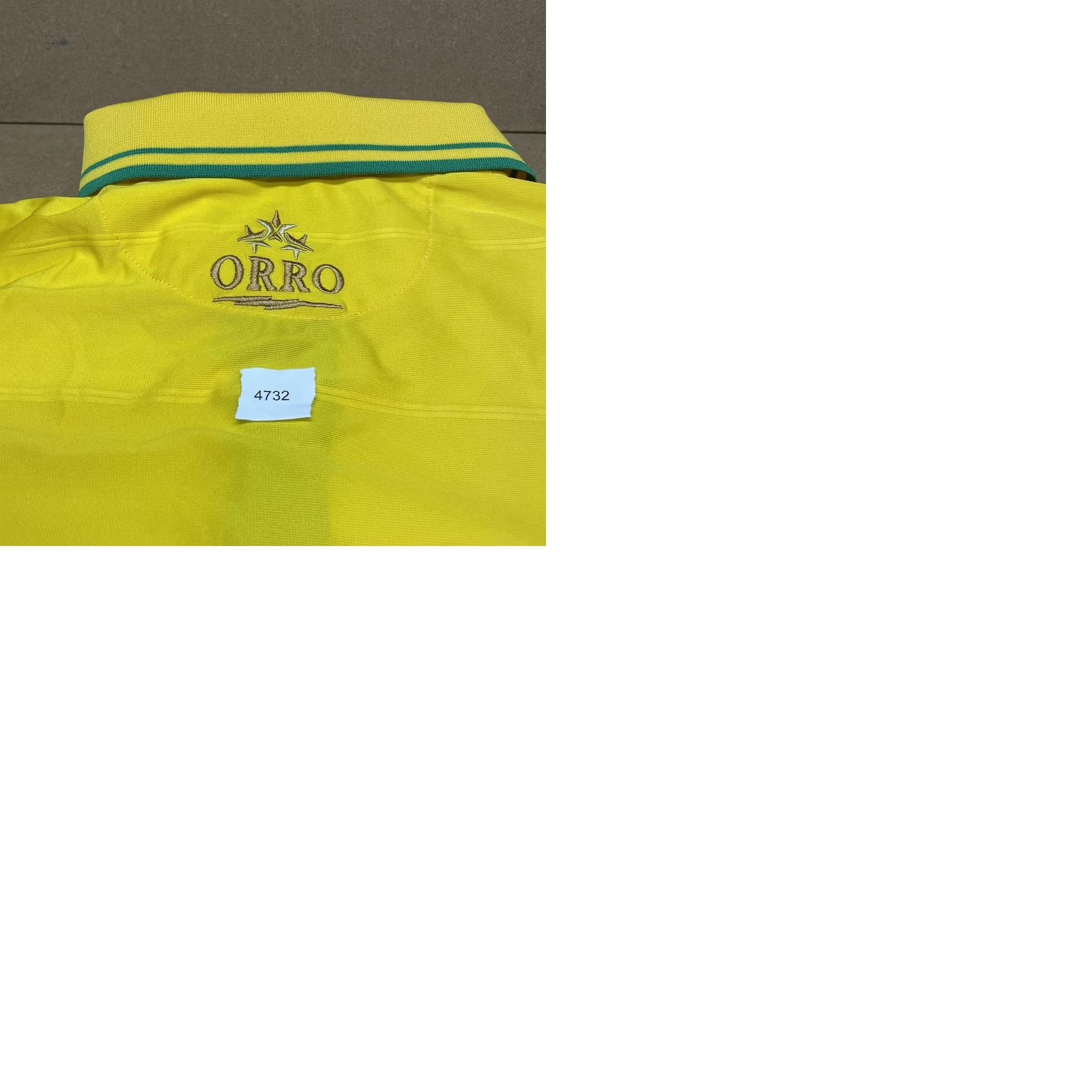Vintage ORRO Polo Shirt Mens XL Yellow Dri-Fit Jamaica Embroidered Performance Golf Shirt Size US XL / EU 56 / 4 - 9 Thumbnail
