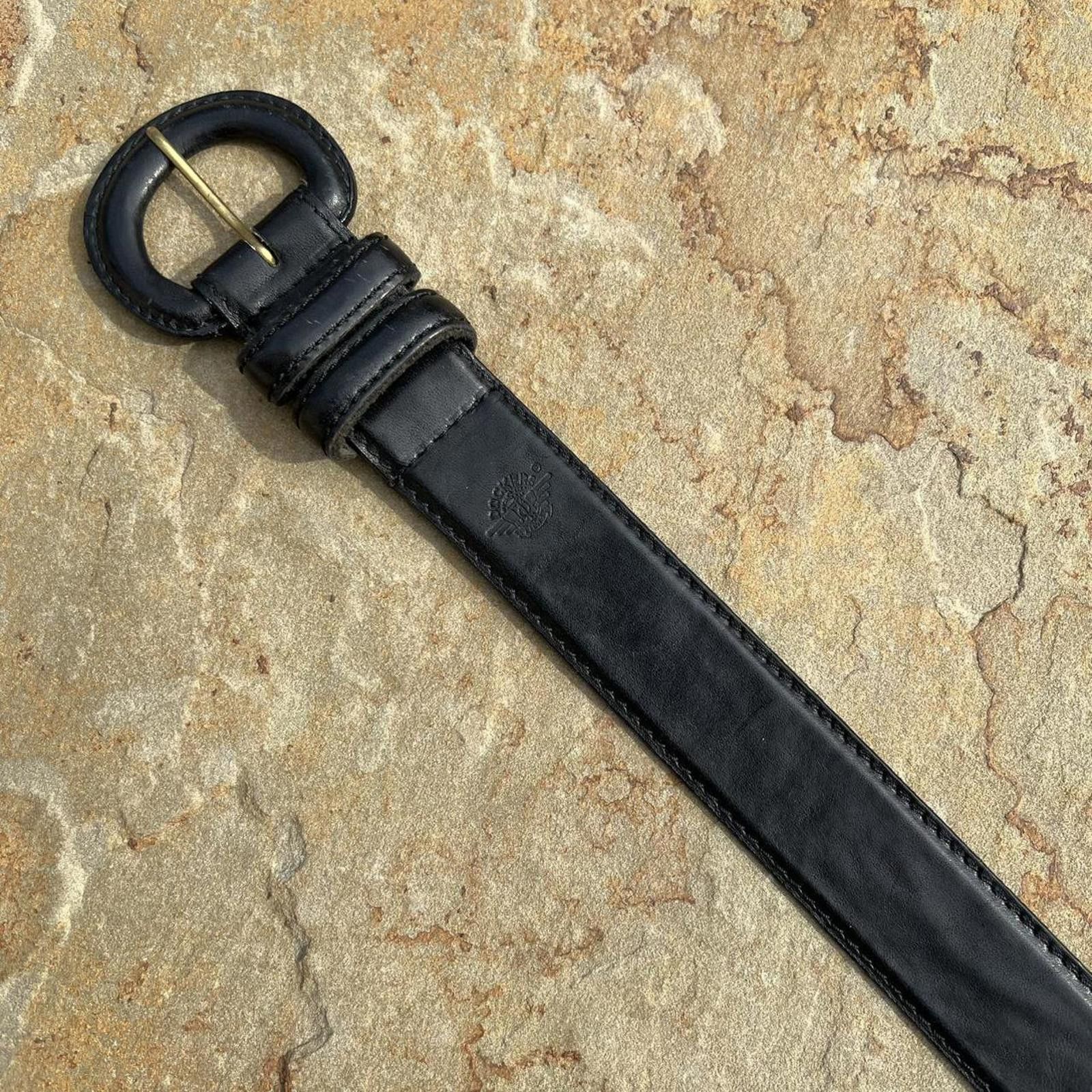 Other Y2K Oil Tanned Black Wide Full Leather Belt Size ONE SIZE - 3 Thumbnail