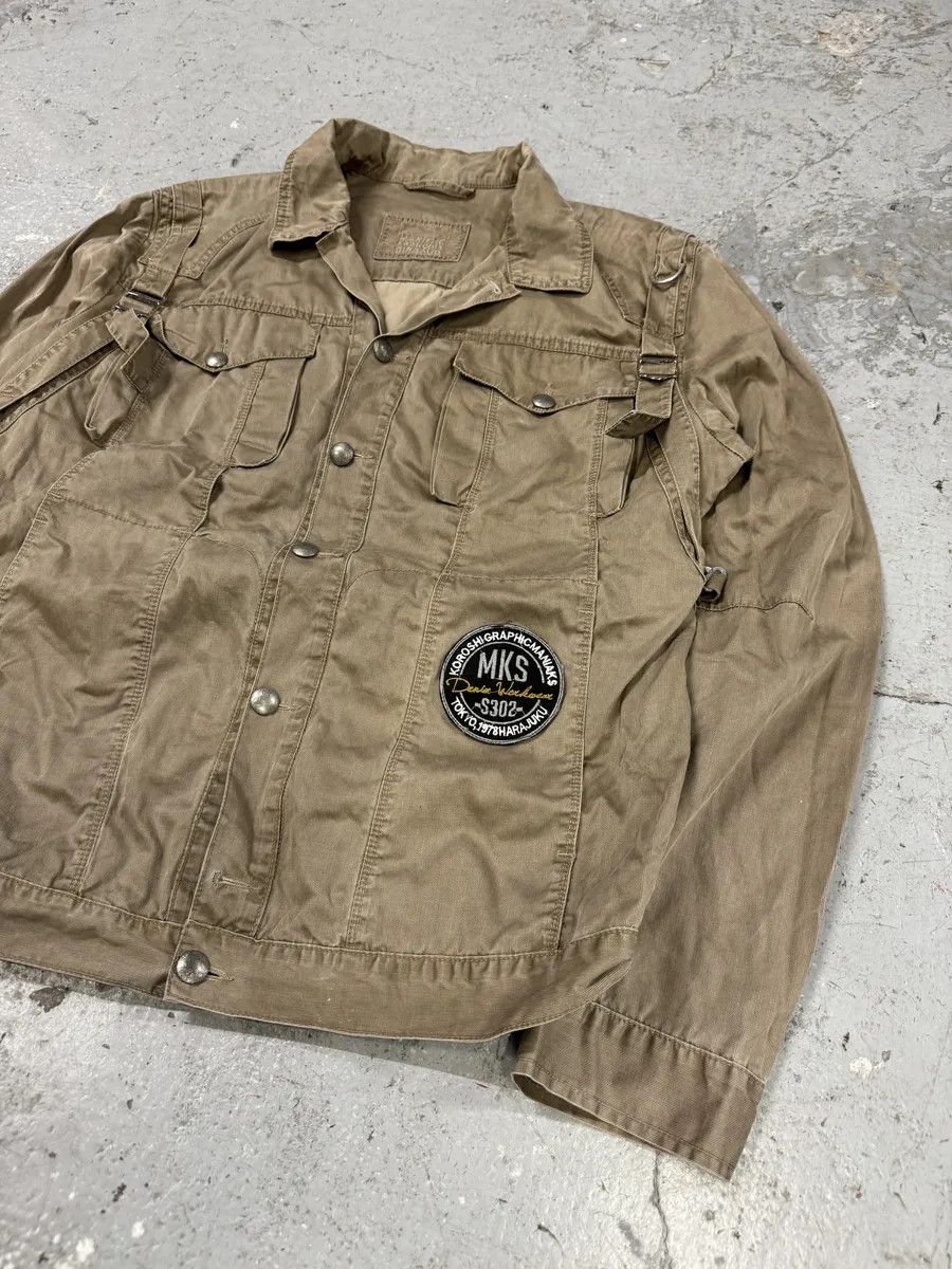 Marithe + Francois Girbaud 2000s Marithé + François Girbaud Bondage Straps Khaki Tactical Shirt Jacket Size US M / EU 48-50 / 2 - 10 Thumbnail
