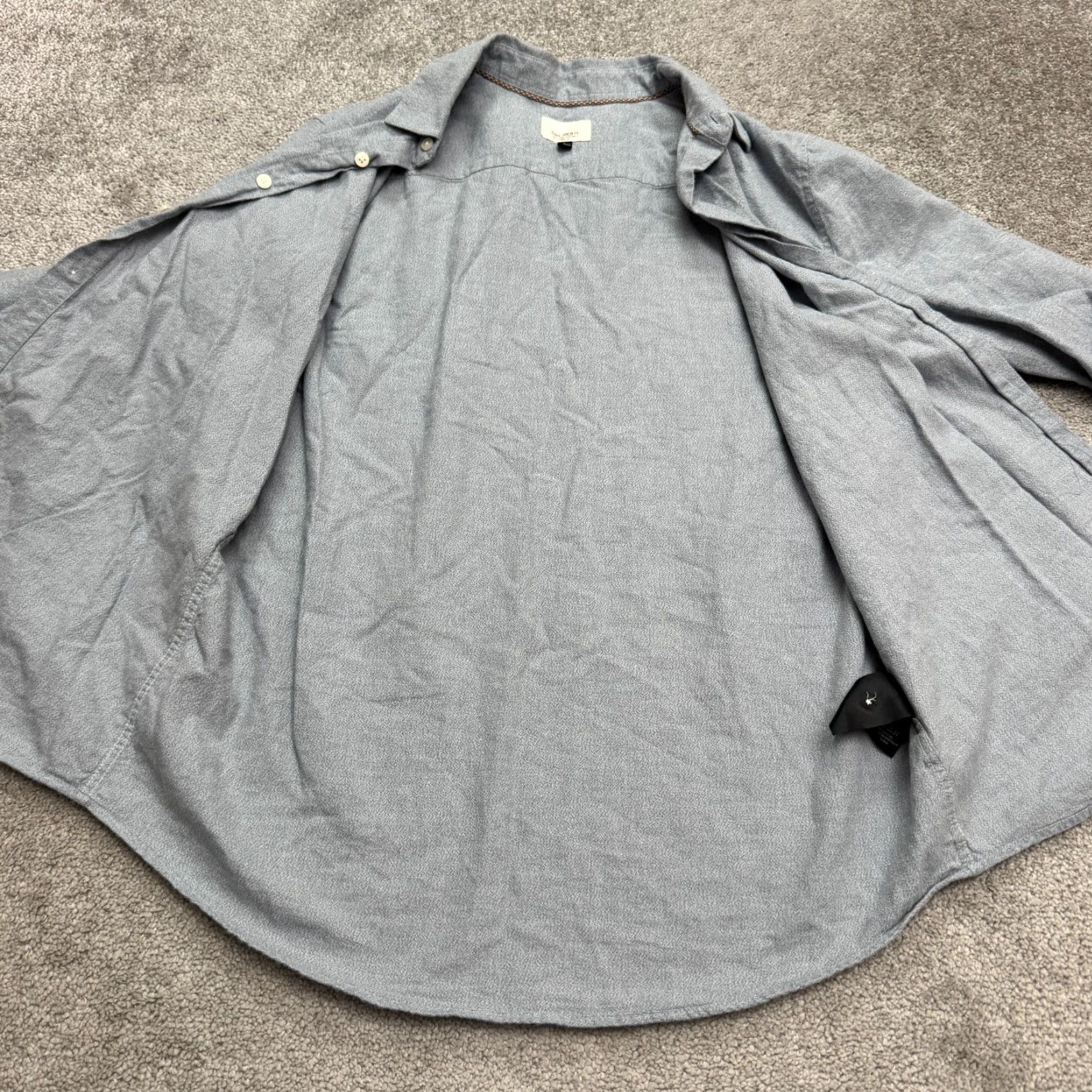 Vintage Civil Society Flannel Shirt Large Blue Gray Long Sleeve Button-Up Cotton Casual Mens Size US L / EU 52-54 / 3 - 4 Thumbnail