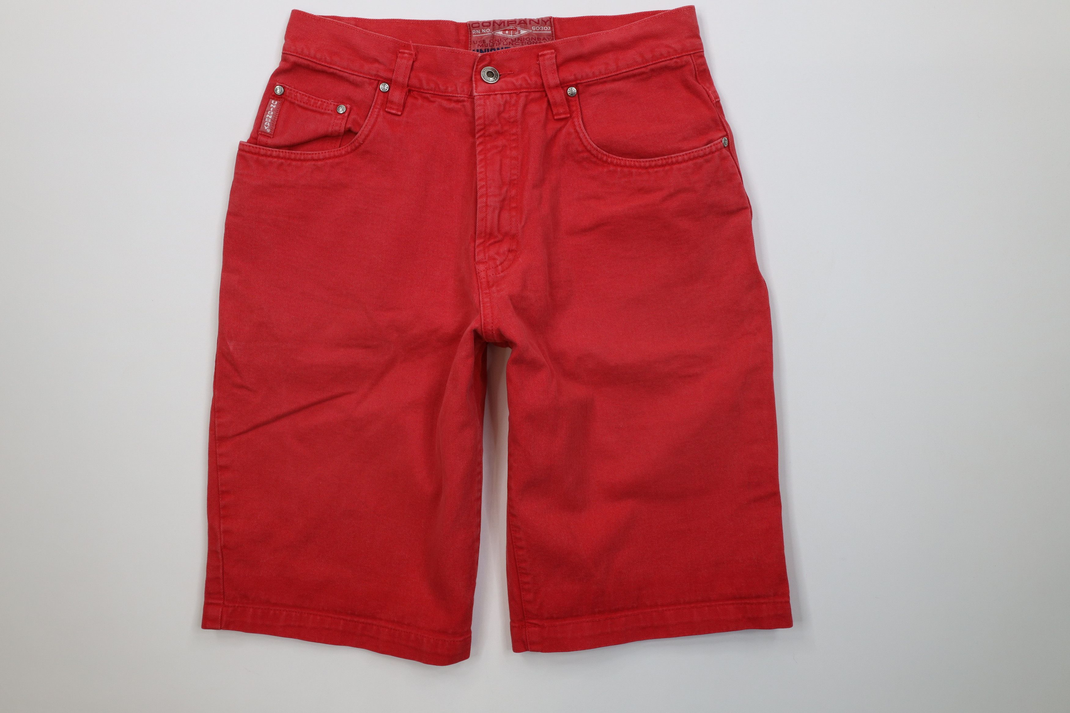 UNIONBAY Vintage 90s Unionbay Surfing Baggy Fit Denim Jean Shorts Red Size US 30 / EU 46 - 1 Thumbnail