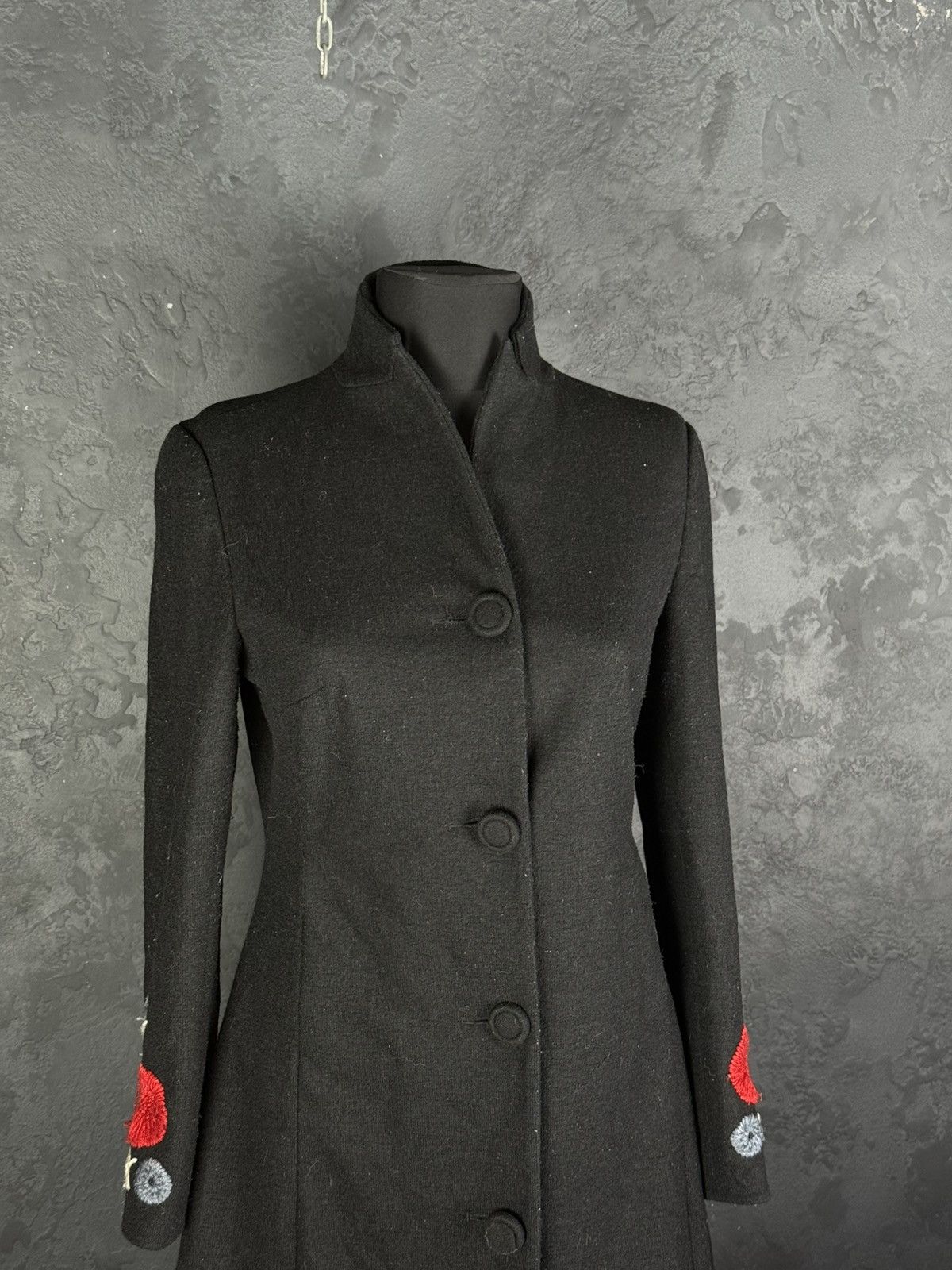 Miu Miu Miu Miu Vintage Embroidered Coat 2000’s Wool Coat Size XS / US 0-2 / IT 36-38 - 4 Thumbnail