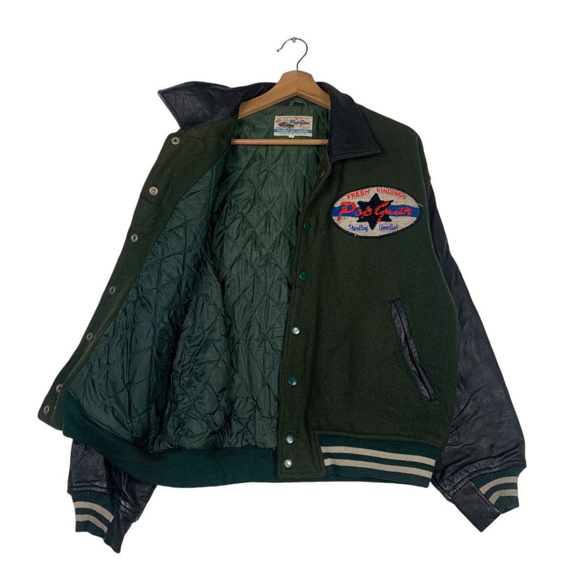 Japanese Brand Vintage Pop Gear Fullness Big Logo Leather Varsity Jacket Size US M / EU 48-50 / 2 - 9 Thumbnail