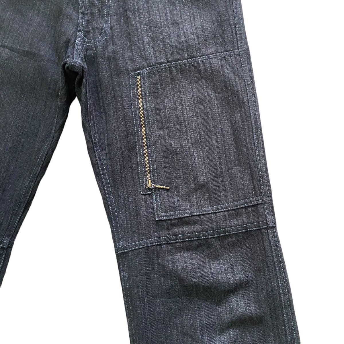 Japanese Brand NCFM Denim Cargo Zipper Flare Pant Size US 30 / EU 46 - 8 Thumbnail