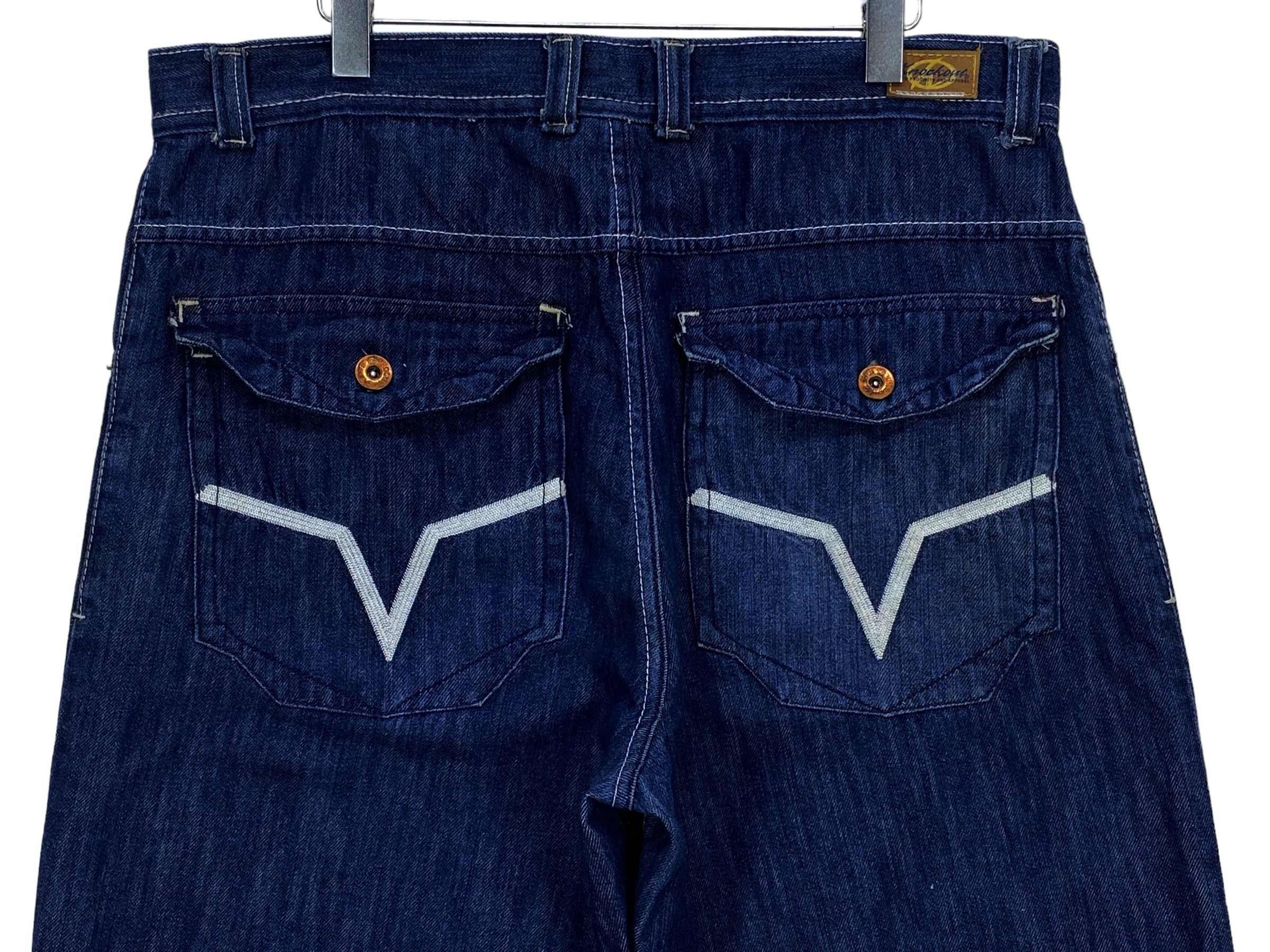 Japanese Brand Knockouts Baggy Denim Jeans Size US 38 / EU 54 - 5 Thumbnail