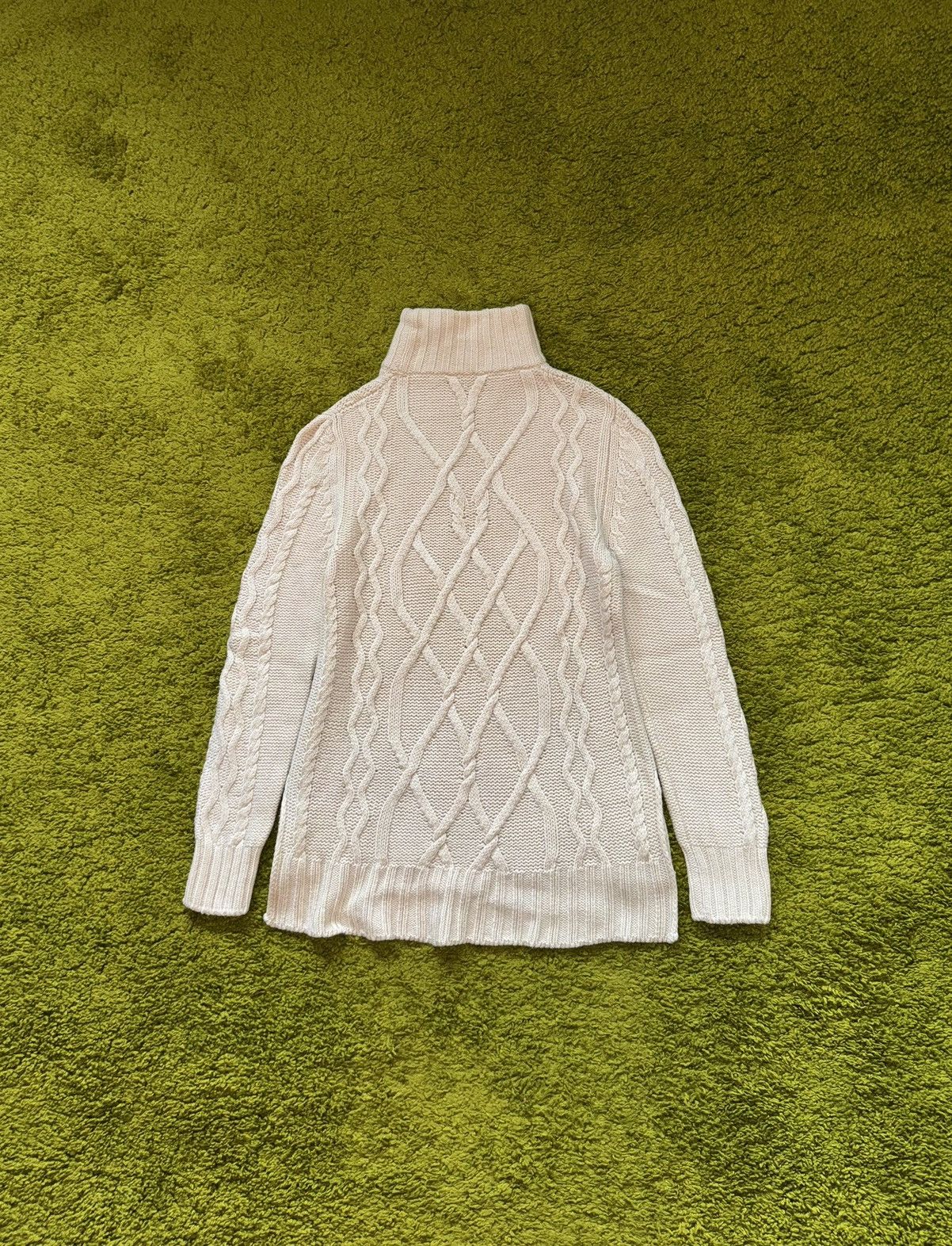 Max Mara Max Mara Weekend 100% wool cable knit turtleneck sweater Size L / US 10 / IT 46 - 3 Thumbnail