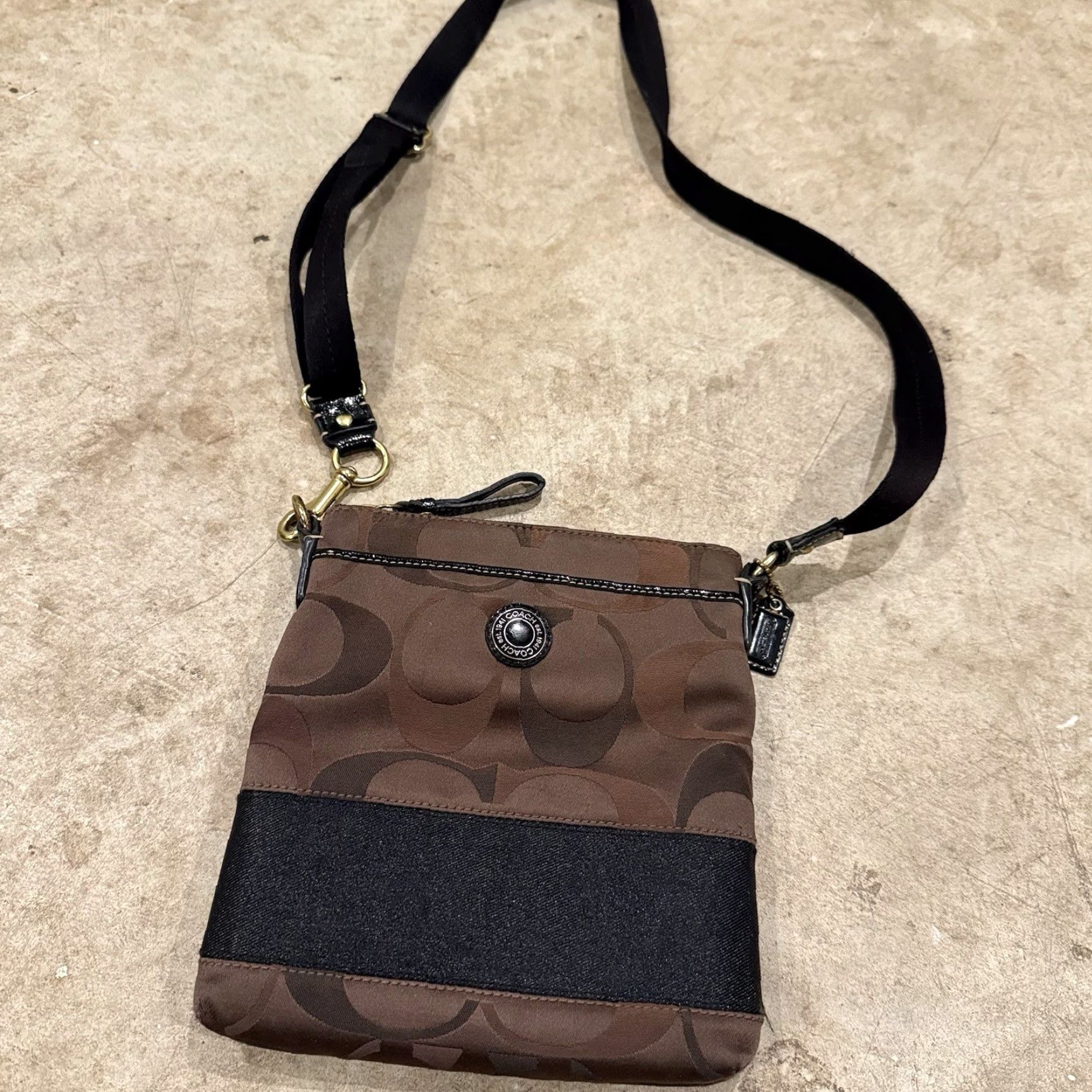 Coach Coach Crossbody Bag Logo Brown with Adjustable Straps Canvas Women’s Size ONE SIZE - 3 Thumbnail