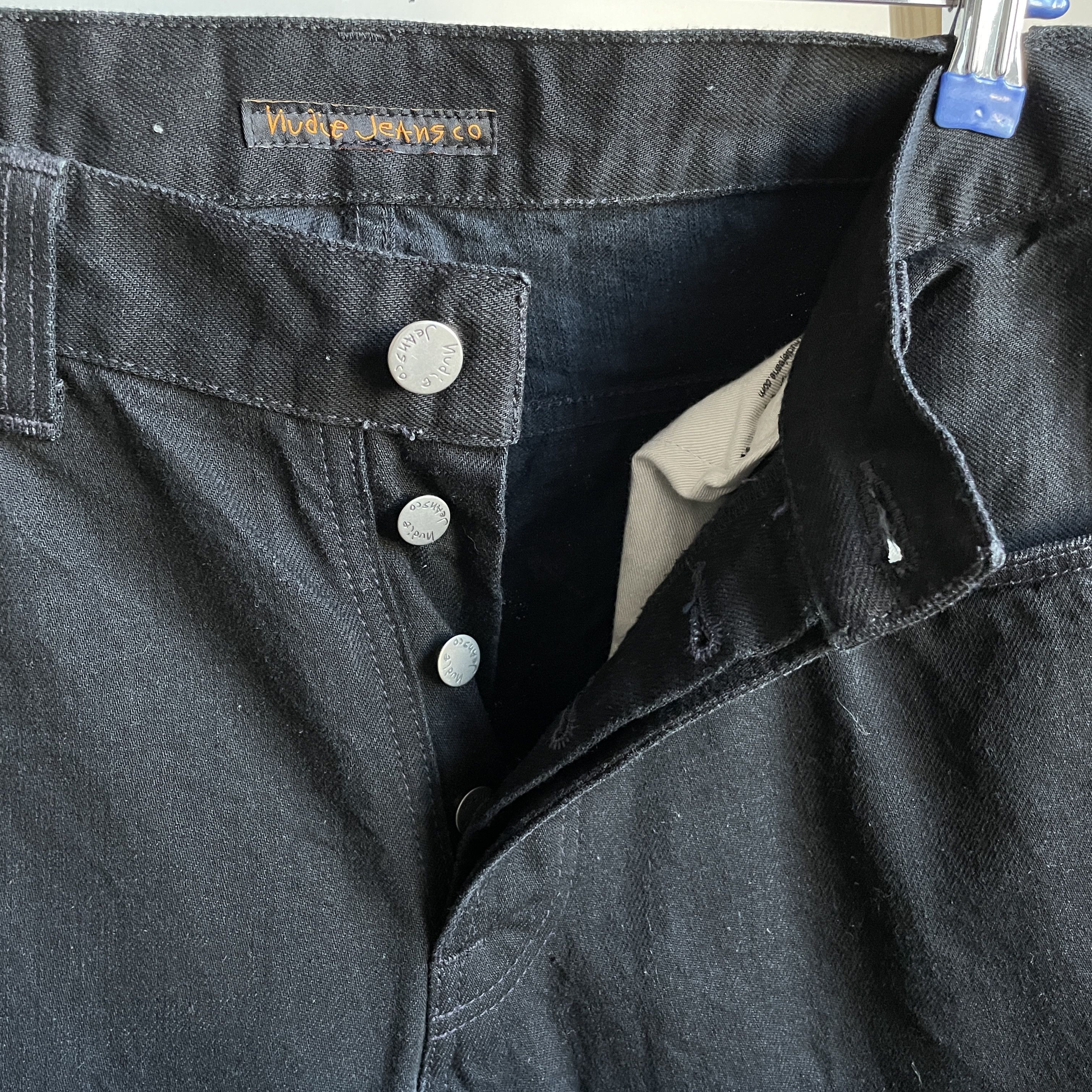 Nudie Jeans Nudie Jeans Fearless Freddie Dry Black Denim Size 30x30 Size US 30 / EU 46 - 6 Thumbnail