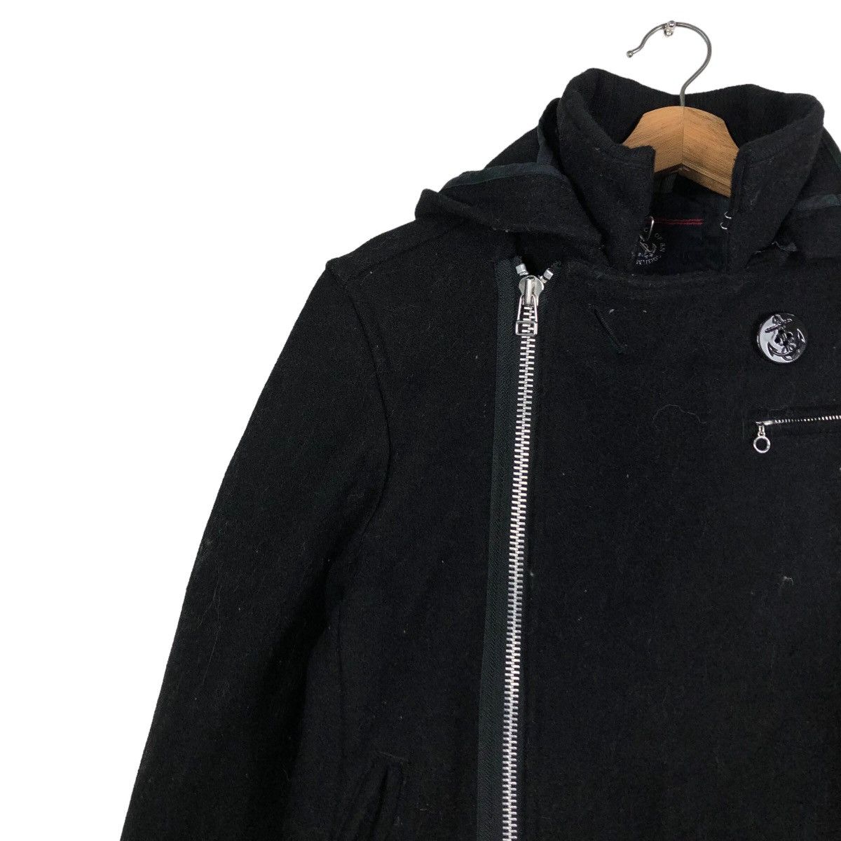 Japanese Brand 🔥Vintage Wool Biker Jacket Asymmetric Zipper CioPanic Japan Size US M / EU 48-50 / 2 - 7 Thumbnail