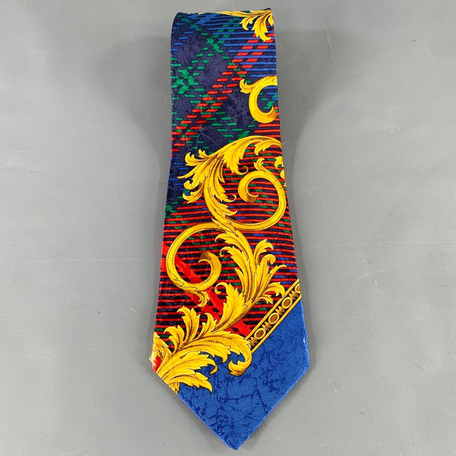 Versace GIANNI VERSACE Multi Color Baroque Silk Tie Size ONE SIZE - 2 Thumbnail