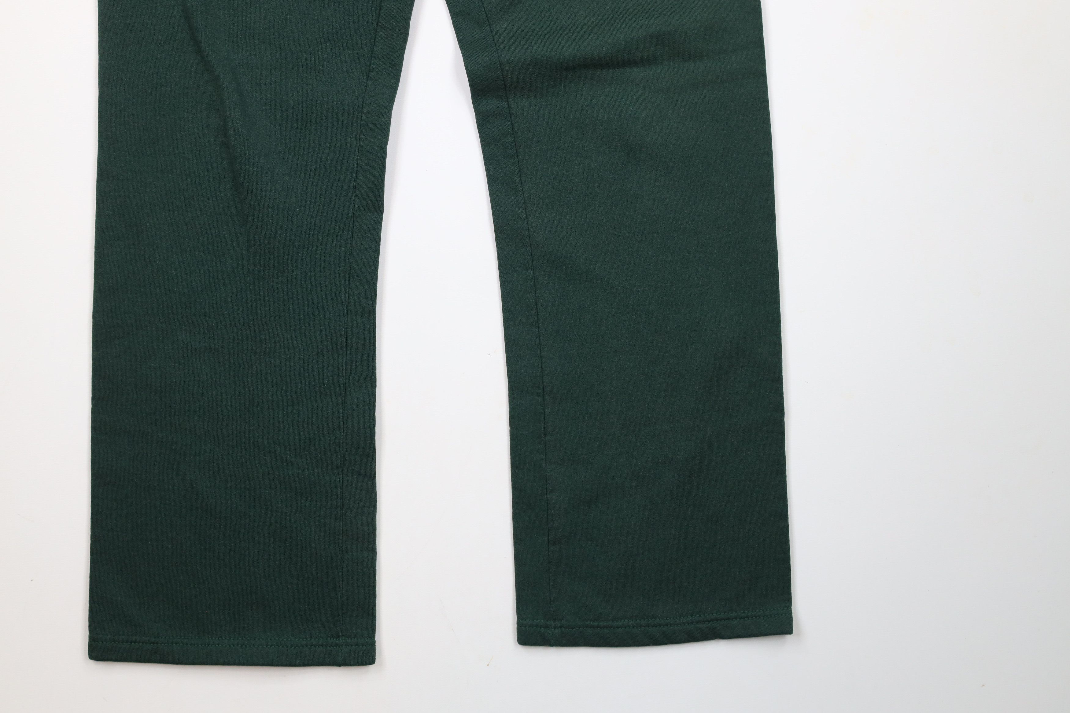 Vintage Vintage 90s Spell Out Rams Wide Leg Sweatpants Green USA Size 28" / US 6 / IT 42 - 4 Thumbnail