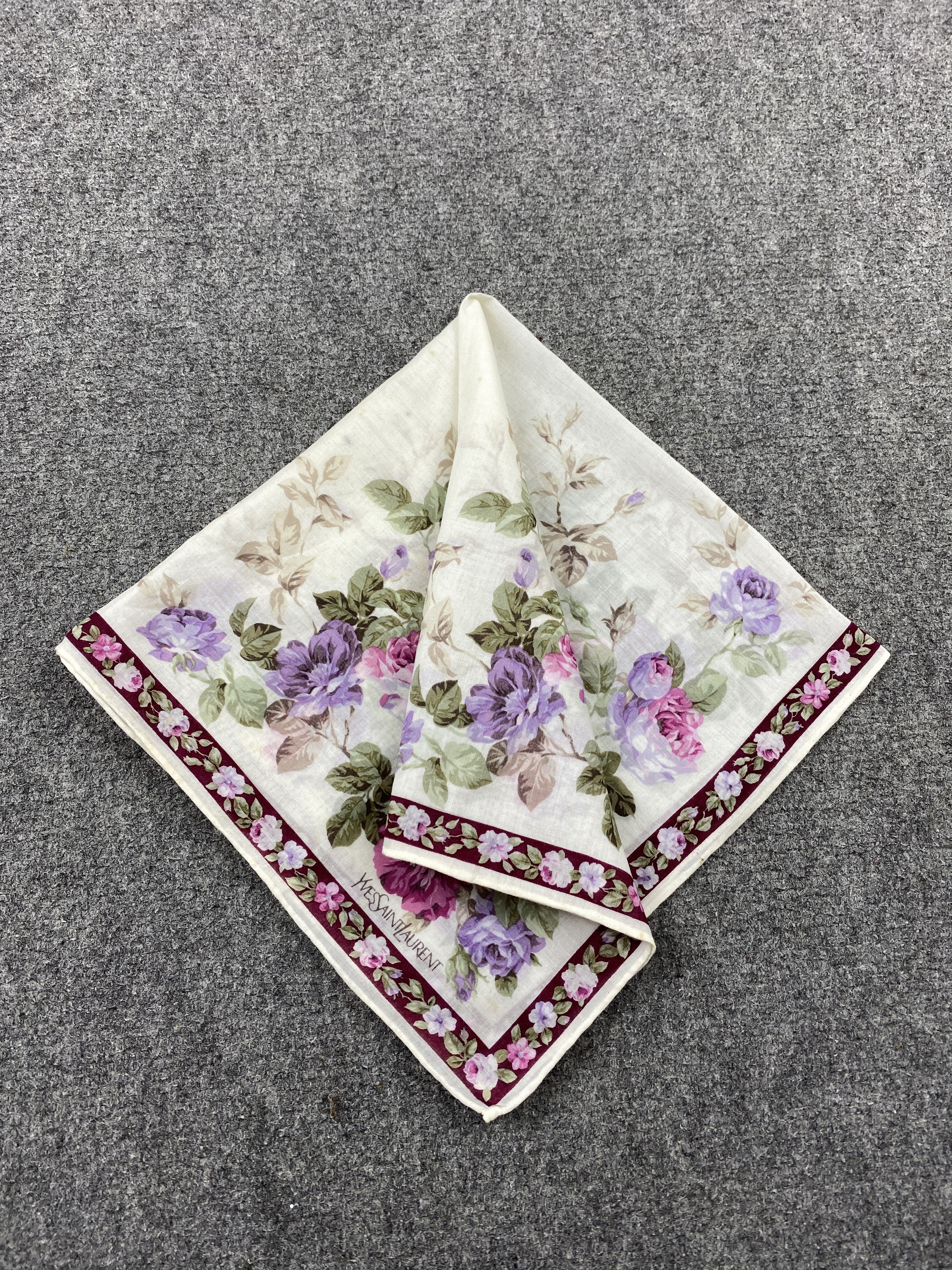 Yves Saint Laurent Yves Saint Laurent Handkerchief / Neckerchief HKC1155 Size ONE SIZE - 4 Thumbnail