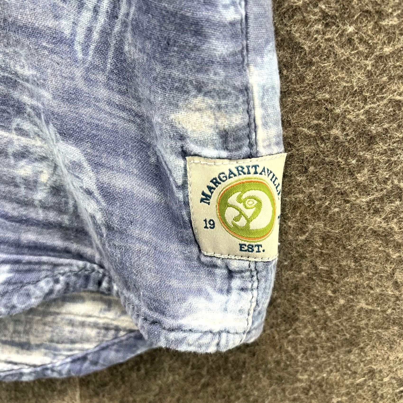 Vintage Margaritaville Shirt Mens Medium Blue Tropical Graphic Short Sleeve Button Front Size US M / EU 48-50 / 2 - 2 Thumbnail