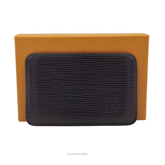 Louis Vuitton Black Epi Leather Long Bifold Card Holder Wallet