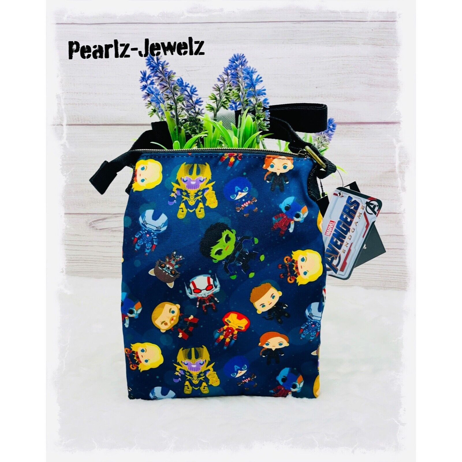 Disney Loungefly Marvel Avengers Endgame Chibi Allover Passport Cro Size ONE SIZE - 2 Thumbnail