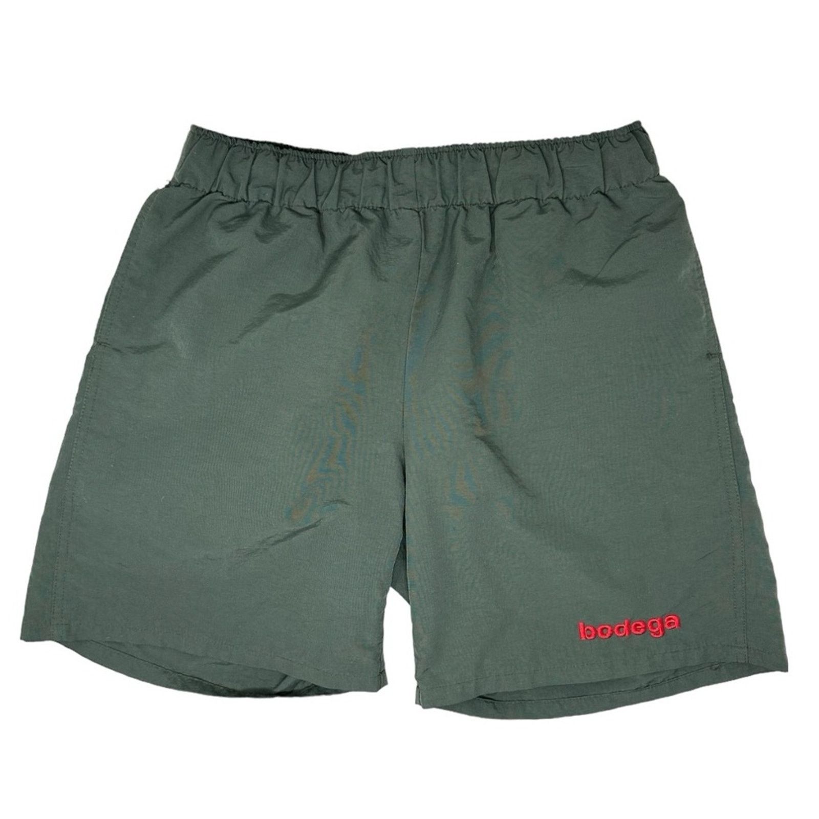 Bodega × Vintage Bodega Swim Trunks Logo Embroidered Board Shorts Green SML Size US 30 / EU 46 - 1 Thumbnail