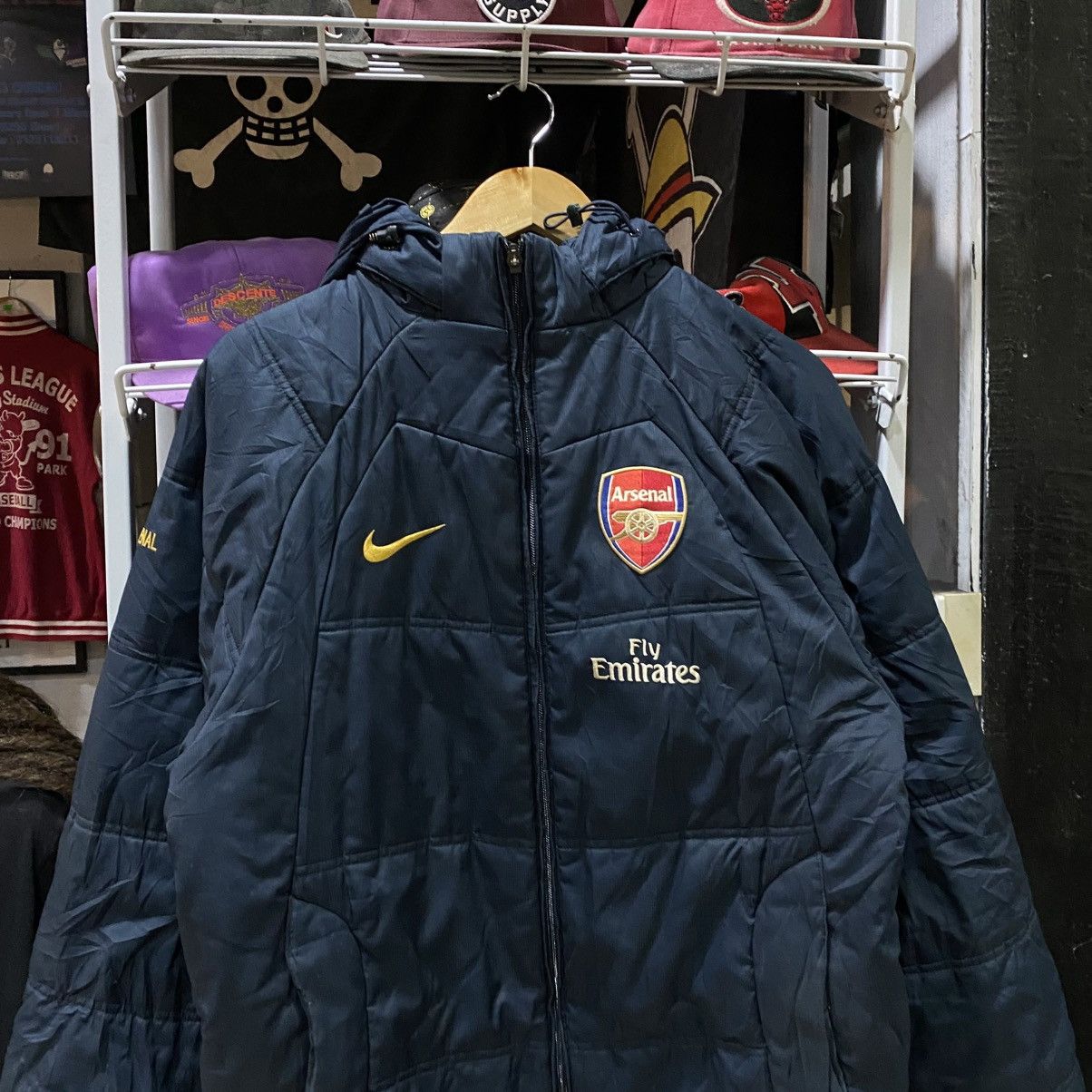 Nike Vintage Arsenal Nike Quilted Jumper Jacket Size US L / EU 52-54 / 3 - 4 Thumbnail