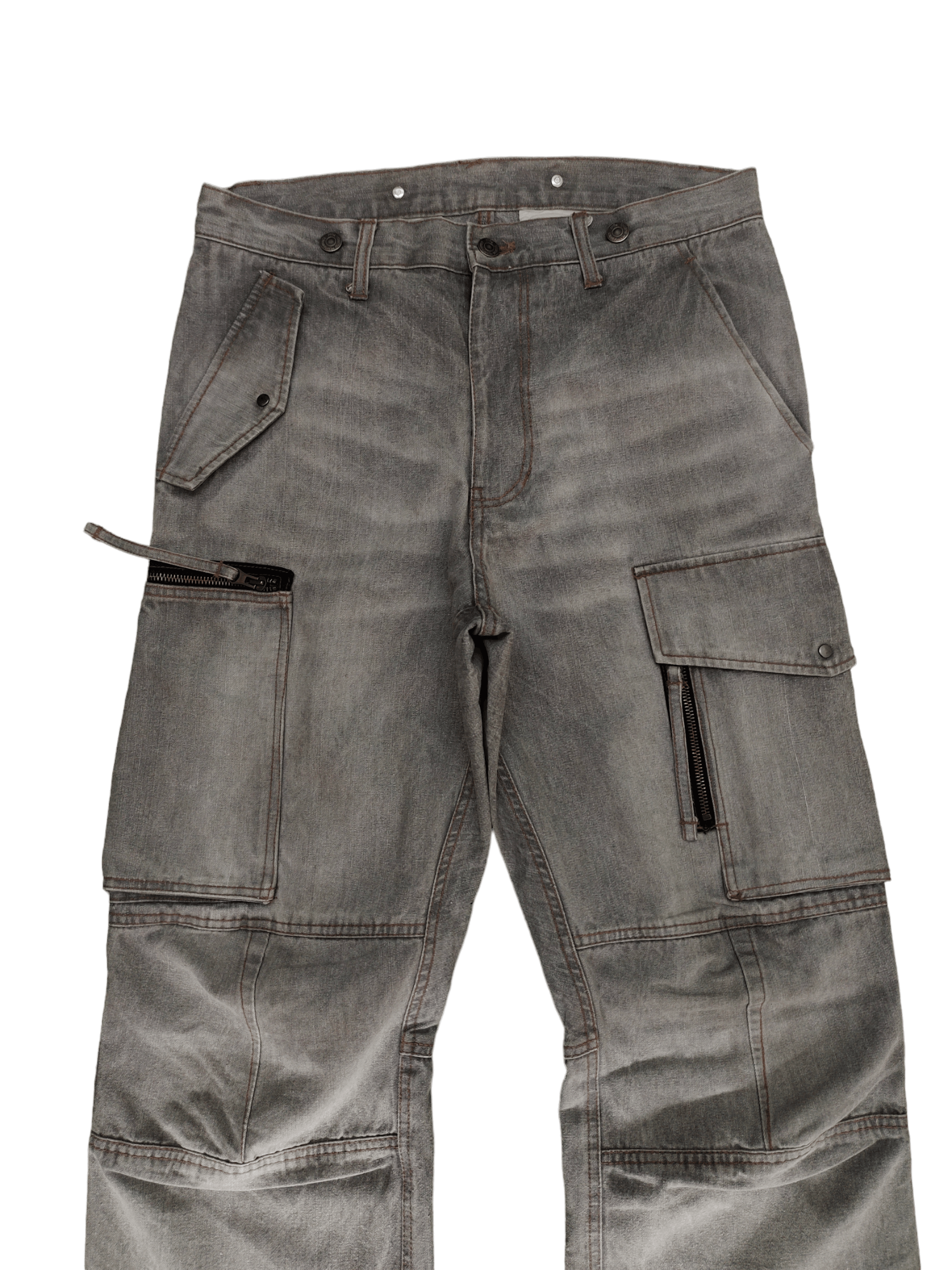 PPFM PPFM Multi Pocket Cargo Denim Baggy Pants Size US 32 / EU 48 - 2 Thumbnail