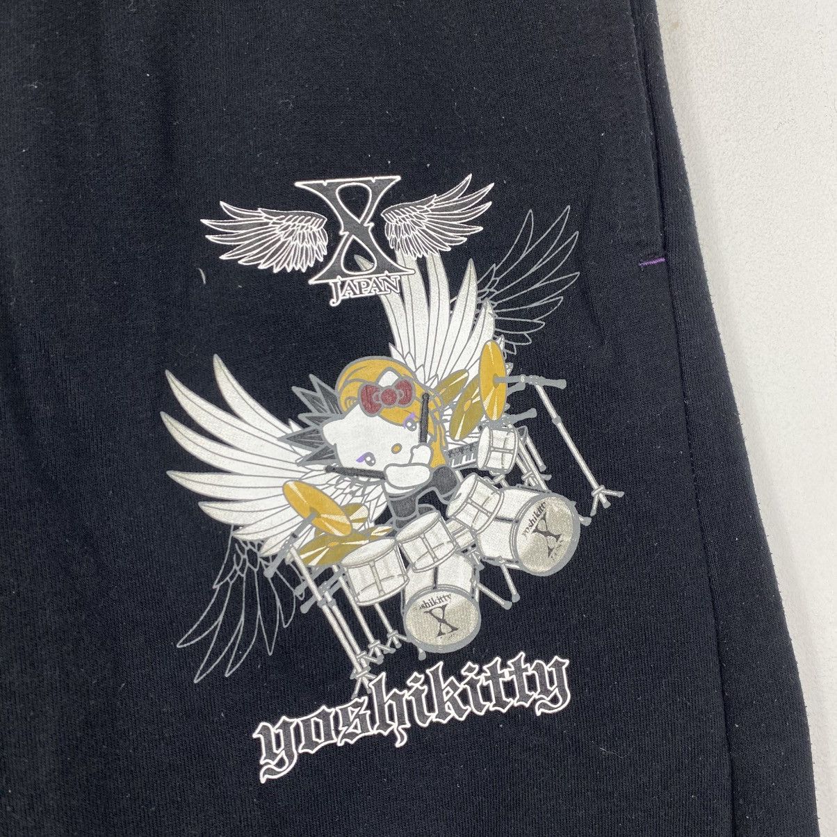 Japanese Brand Sanrio x Yoshikitty X Japan Drummer Sweatpants 2018 M Size US 32 / EU 48 - 5 Thumbnail