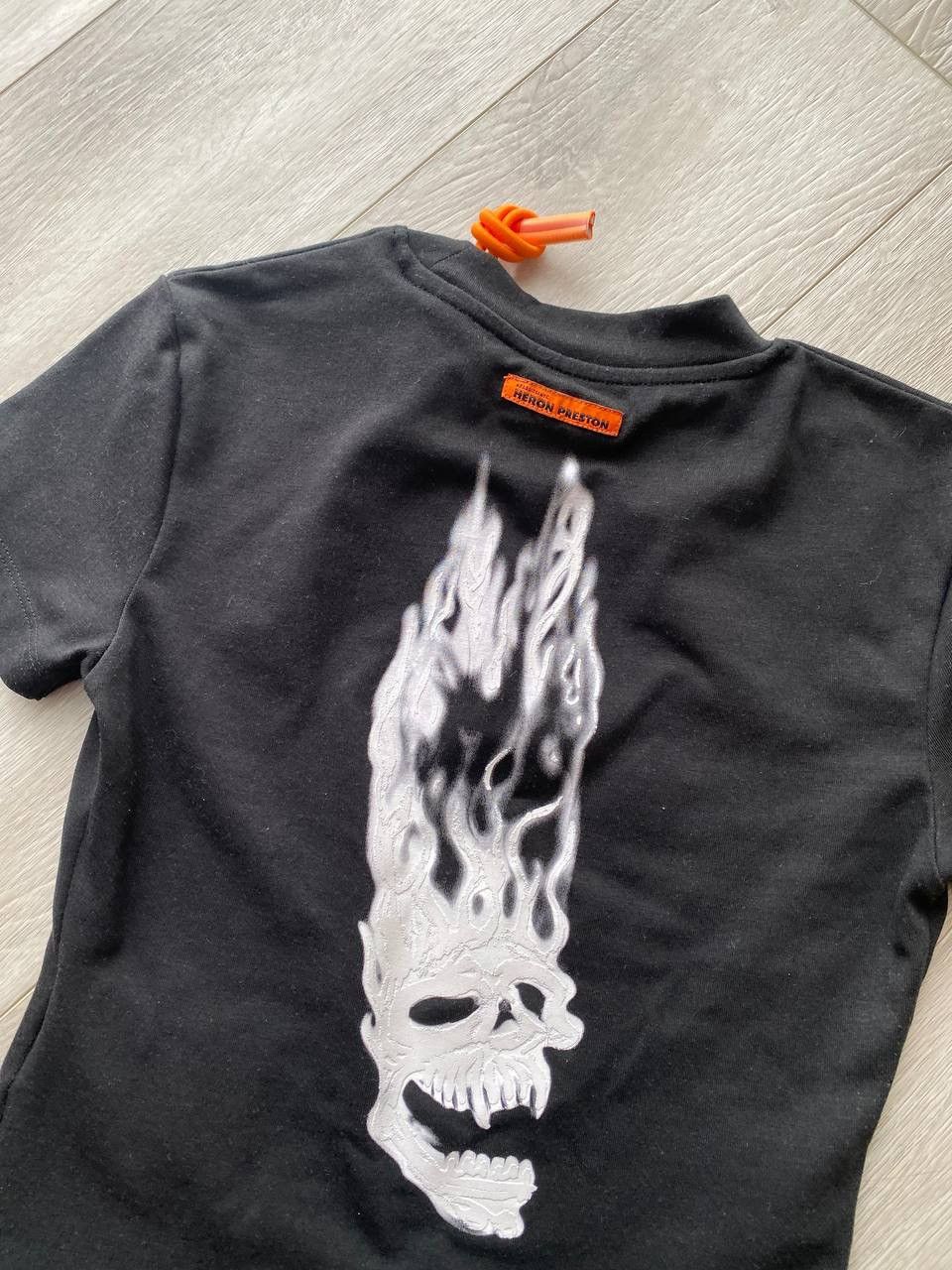 Heron Preston HERON PRESTON CROPPED BLACK СТИЛЬ PRINTED SKULL TEE Size XS / US 0-2 / IT 36-38 - 6 Thumbnail