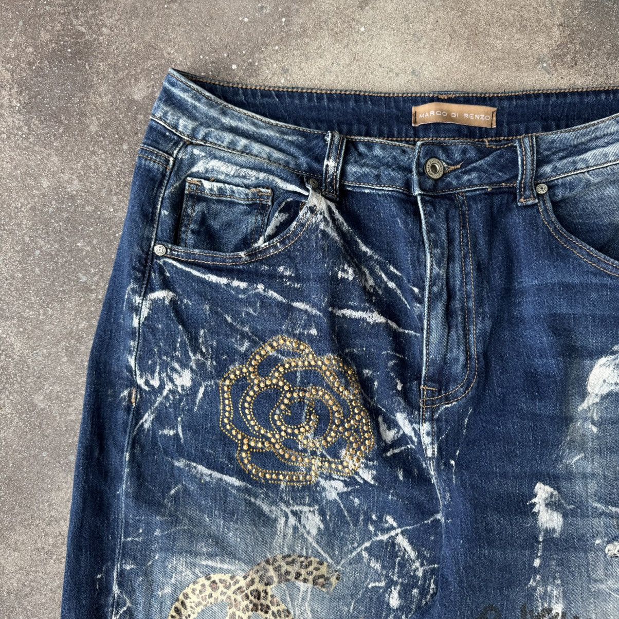 Hysteric Glamour × Japanese Brand × Vintage Vintage Painted Patchwork Washed Distressed Y2K Jeans Size US 32 / EU 48 - 3 Thumbnail