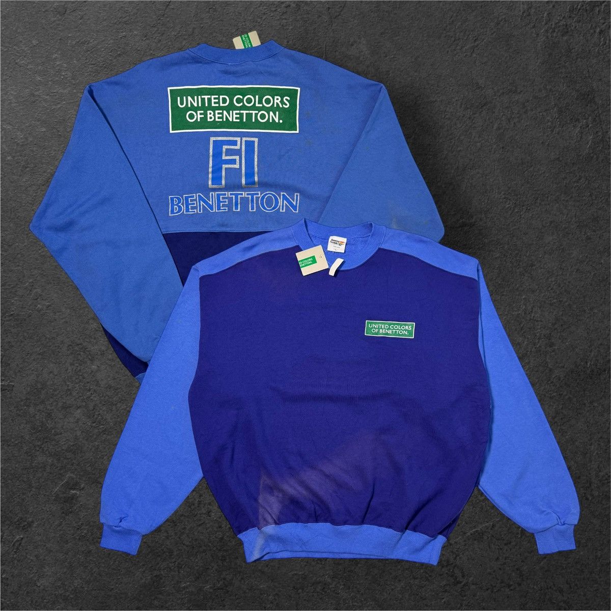 United Colors Of Benetton Combo Bulk Sunfaded Benetton F1 Sweatshirt Size US XL / EU 56 / 4 - 3 Thumbnail