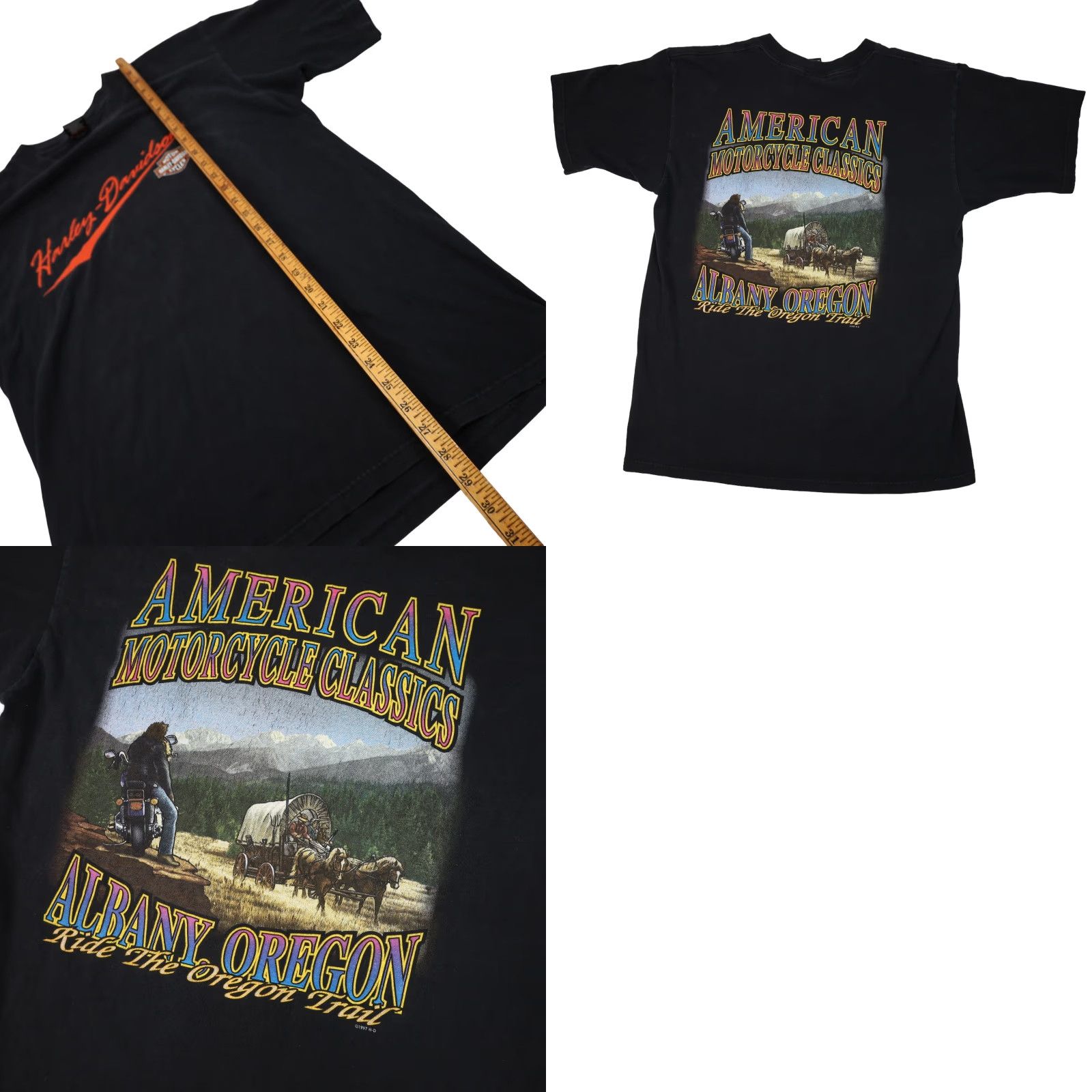 Harley Davidson VINTAGE Harley-Davidson Mens Large T-Shirt Script Spellout Graphic Black Shirt Mens Large Black Harley-Davidson Tshirt Size US L / EU 52-54 / 3 - 8 Thumbnail