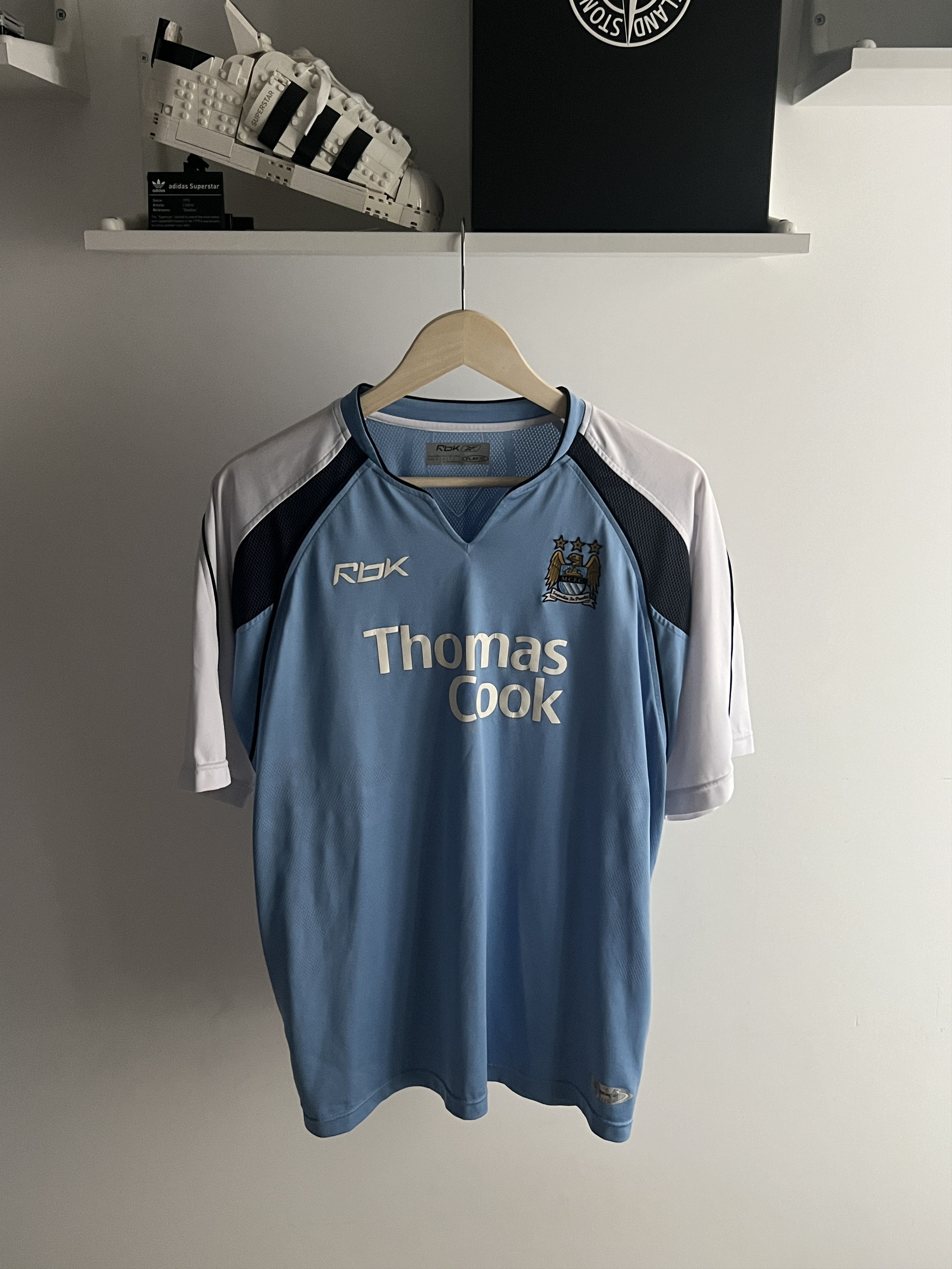 Reebok × Vintage Soccer Jersey Manchester City 00s Champions Vintage Rare Size US L / EU 52-54 / 3 - 1 Thumbnail