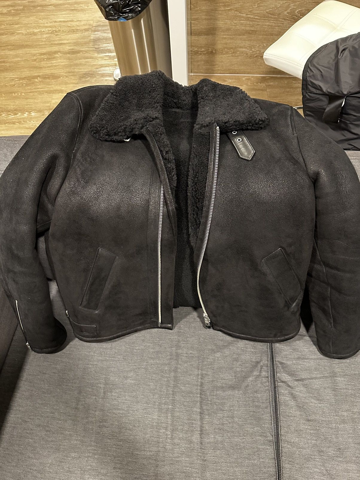 Allsaints dekley shearling jacket best sale