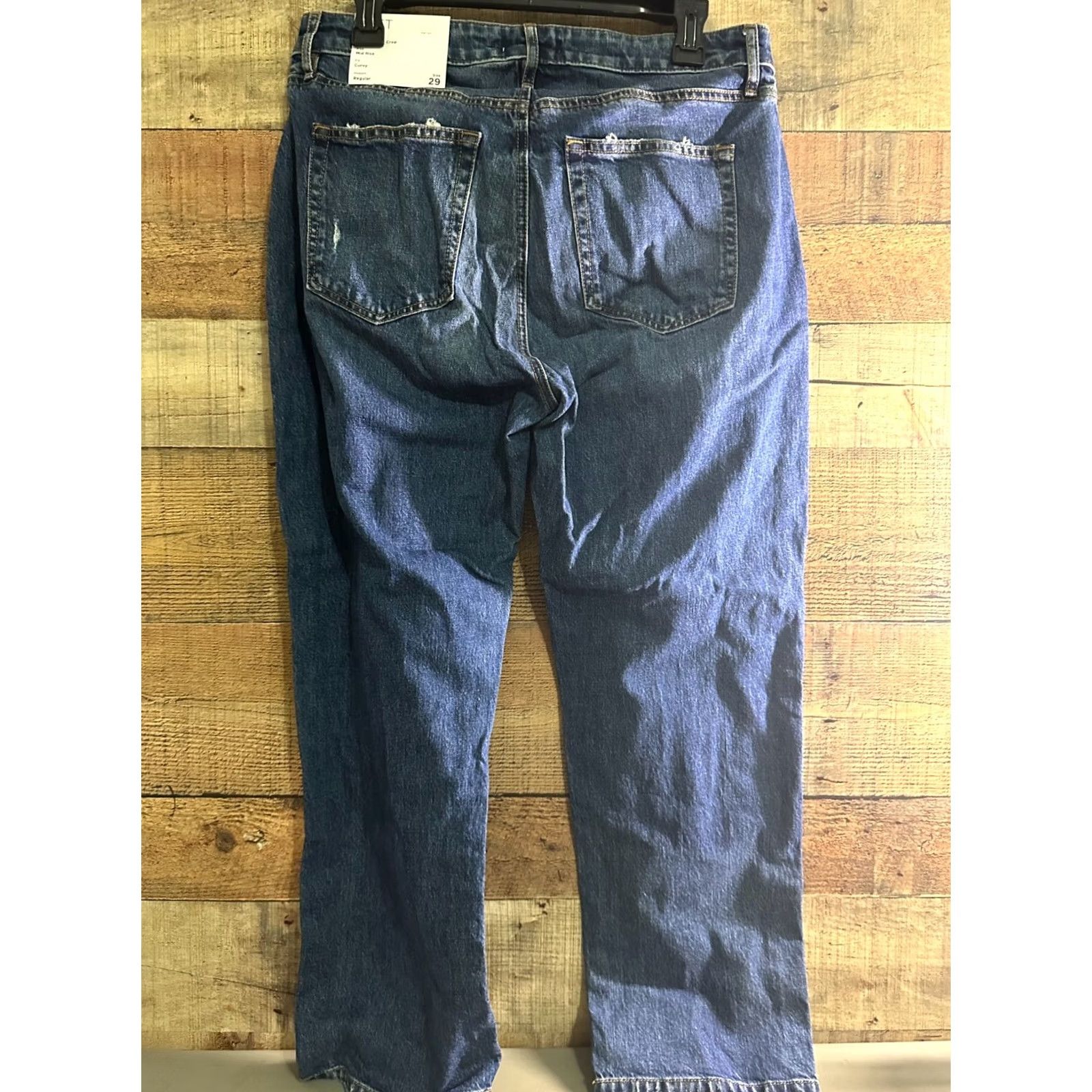 Loft VINTAGE LOFT The Straight Crop Curvy Mid Rise Jeans Women 29 Blue Jeans Size 29" - 2 Thumbnail