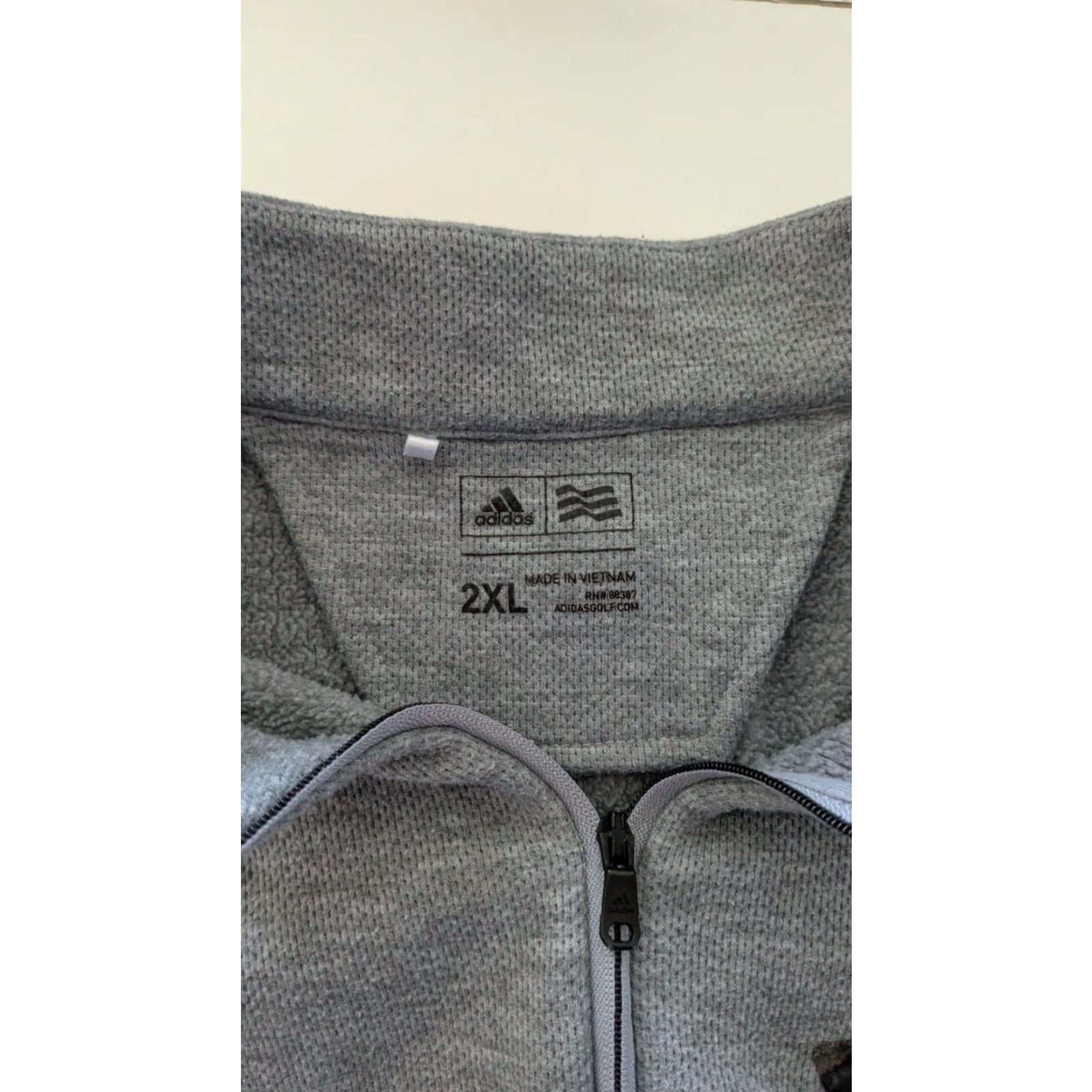 Adidas Adidas Golf 1/4 Zip Pullover Sweater 2XL Gray Long Sleeve Performance Knit Sweatshirt Mens Size US XXL / EU 58 / 5 - 6 Thumbnail
