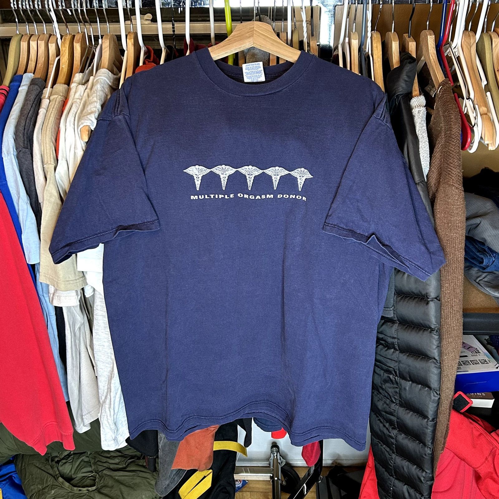 Jerzees Vintage Multiple Orgasm Donor T-Shirt XL Size US XL / EU 56 / 4 - 2 Thumbnail