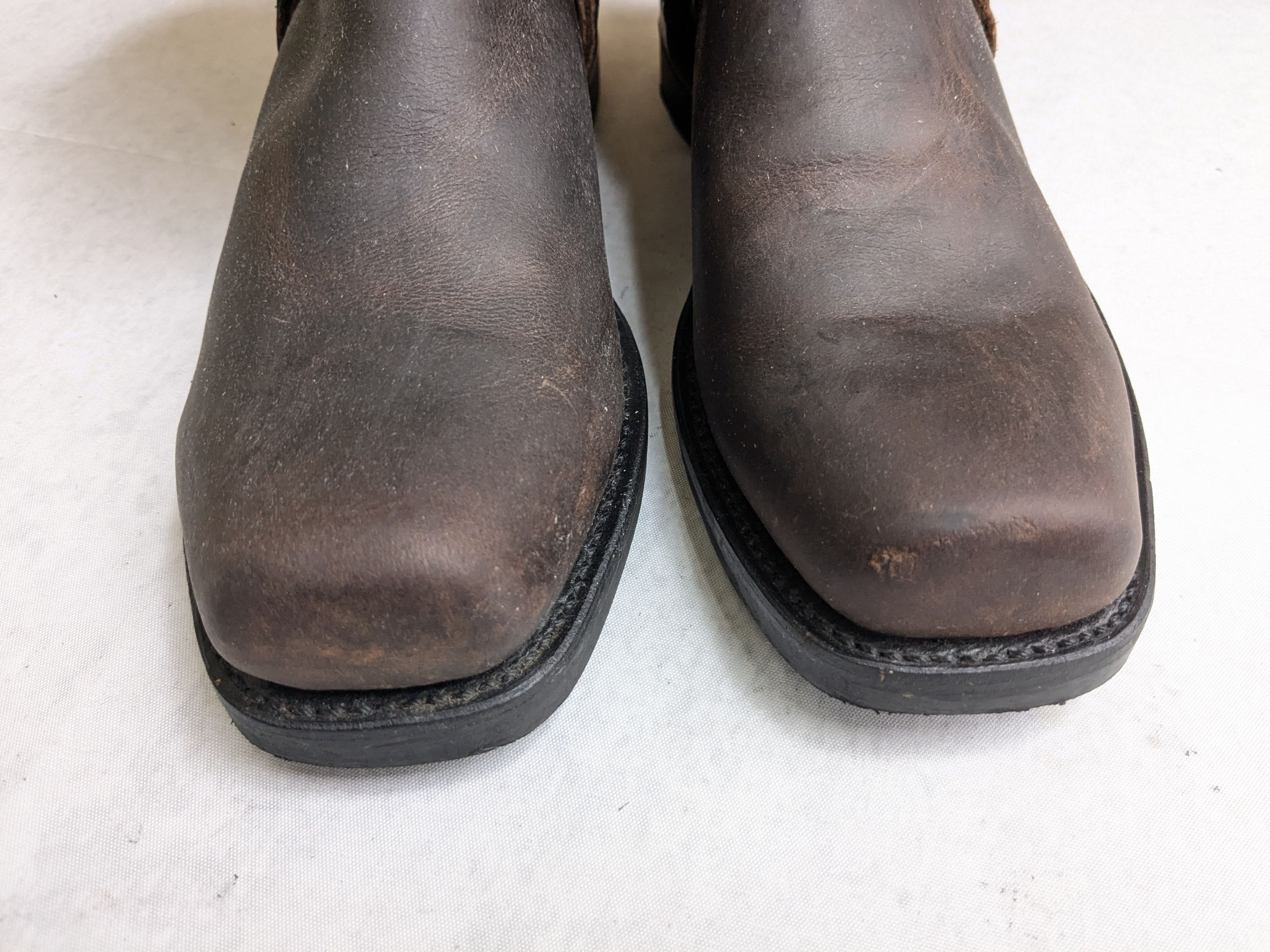 Frye Frye Harness Brown Leather 10 M Leather Buckle Punk Size US 10 / EU 43 - 4 Thumbnail