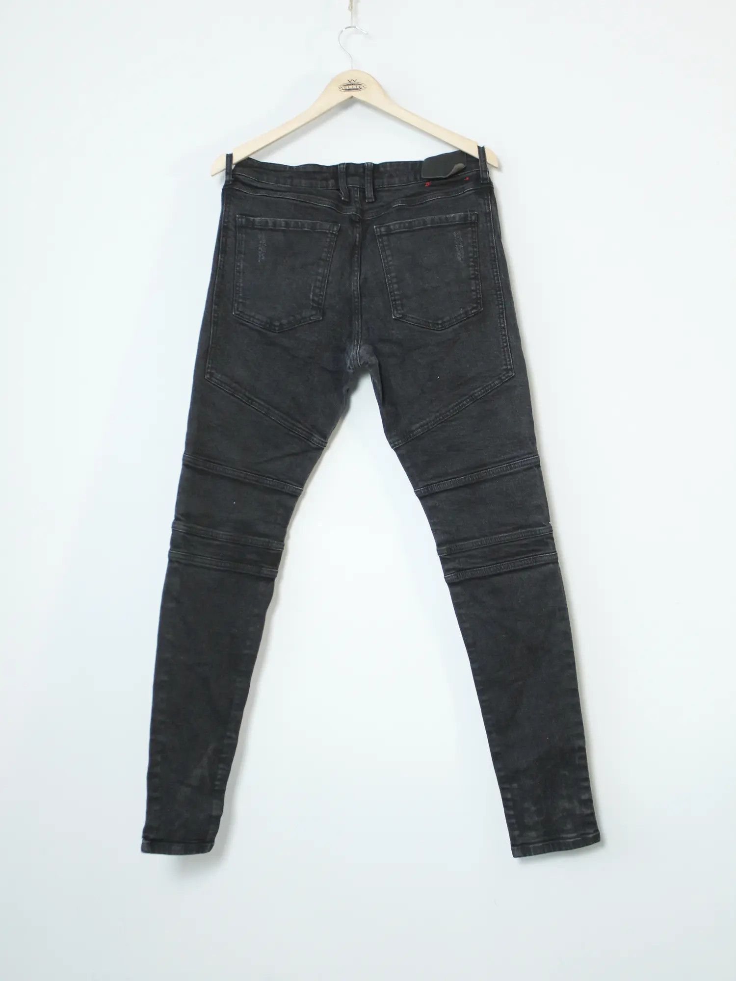 Represent Clo. Represent CLO Biker Denim Jeans Distressed 34 L Black Size US 34 / EU 50 - 2 Thumbnail