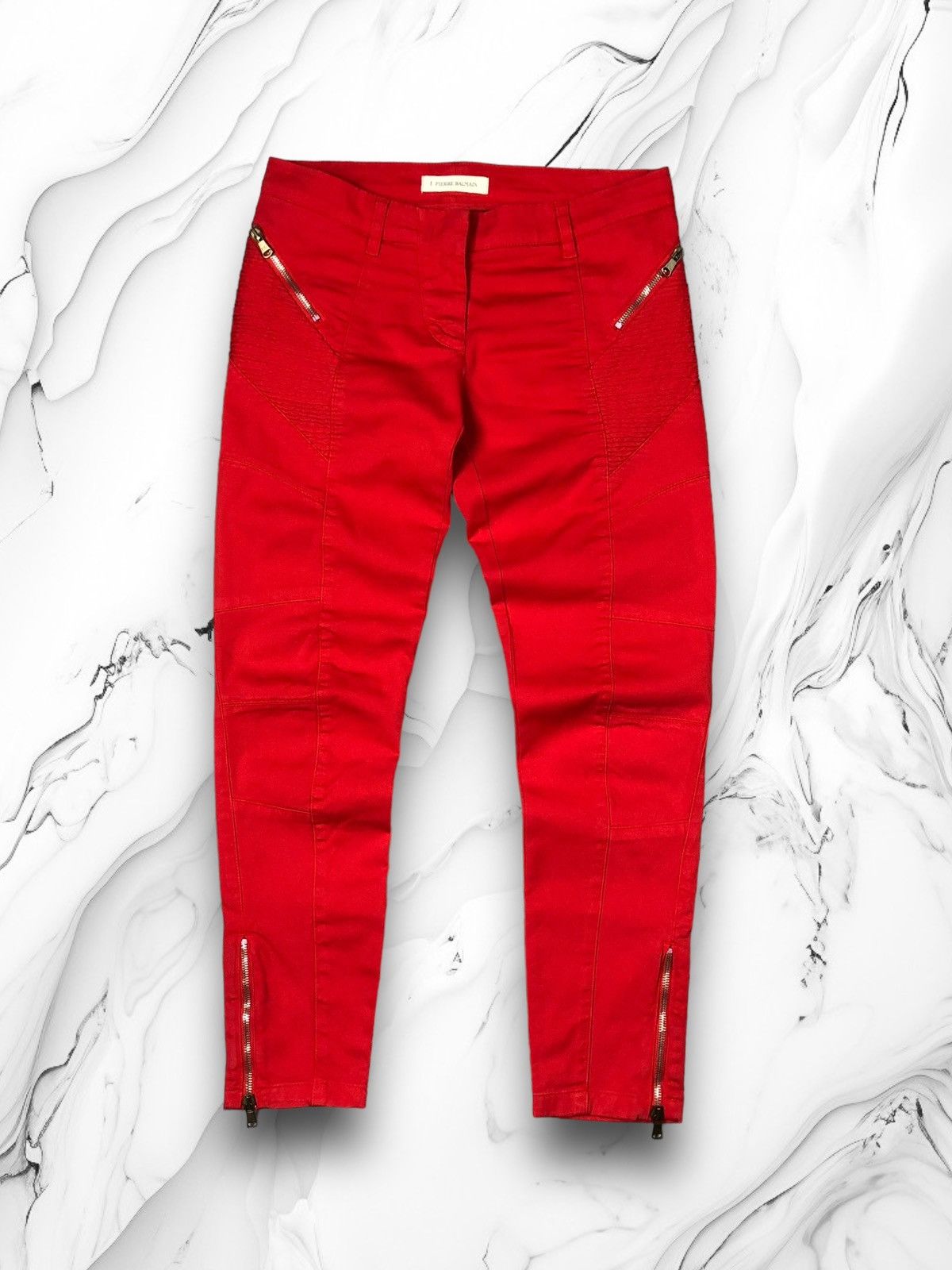 Designer × Pierre Balmain Vintage Pierre Balmain Designer Luxury Zip Jeans y2k hype og Size 26" / US 2 / IT 38 - 1 Thumbnail