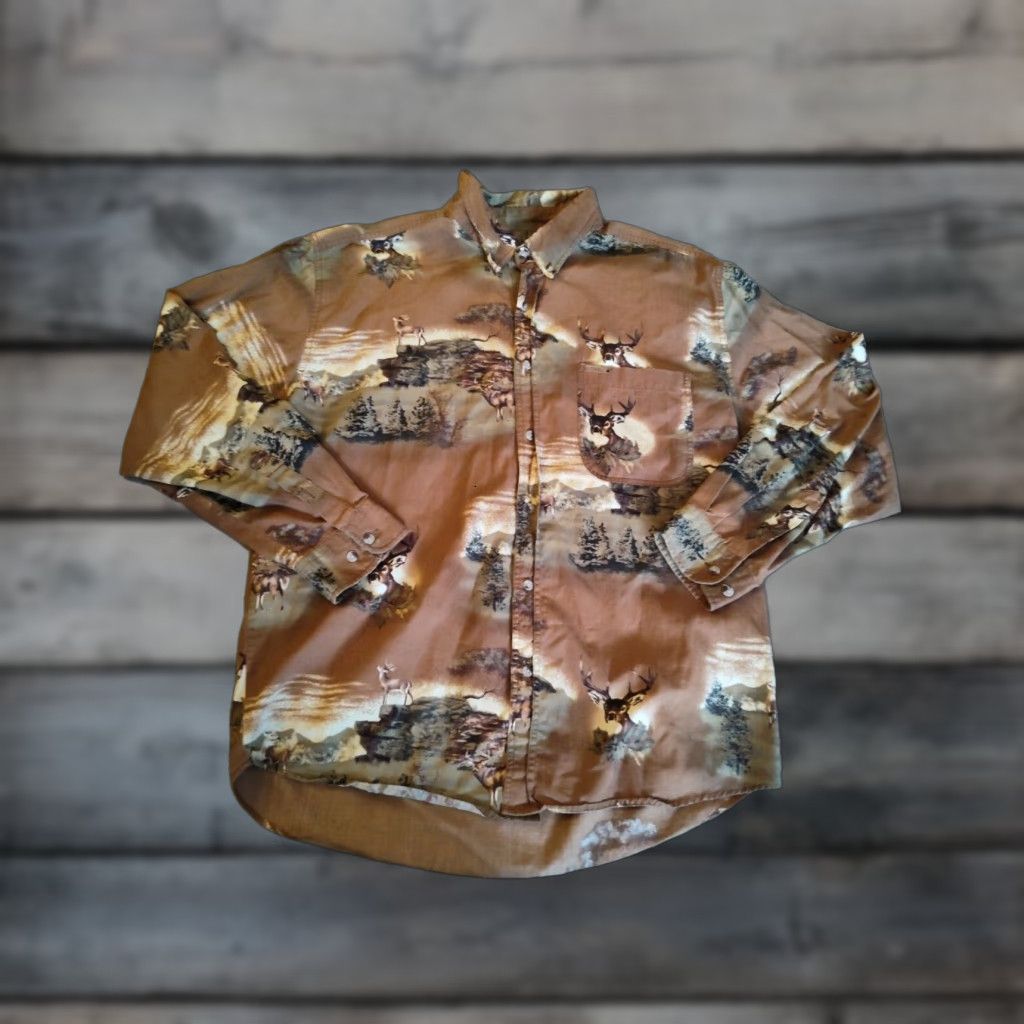 Alife VINTAGE Outdoor Life Flannel Shirt Mens L Camouflage Deer Hunting Long Sleeve Button-Up Size US L / EU 52-54 / 3 - 1 Thumbnail
