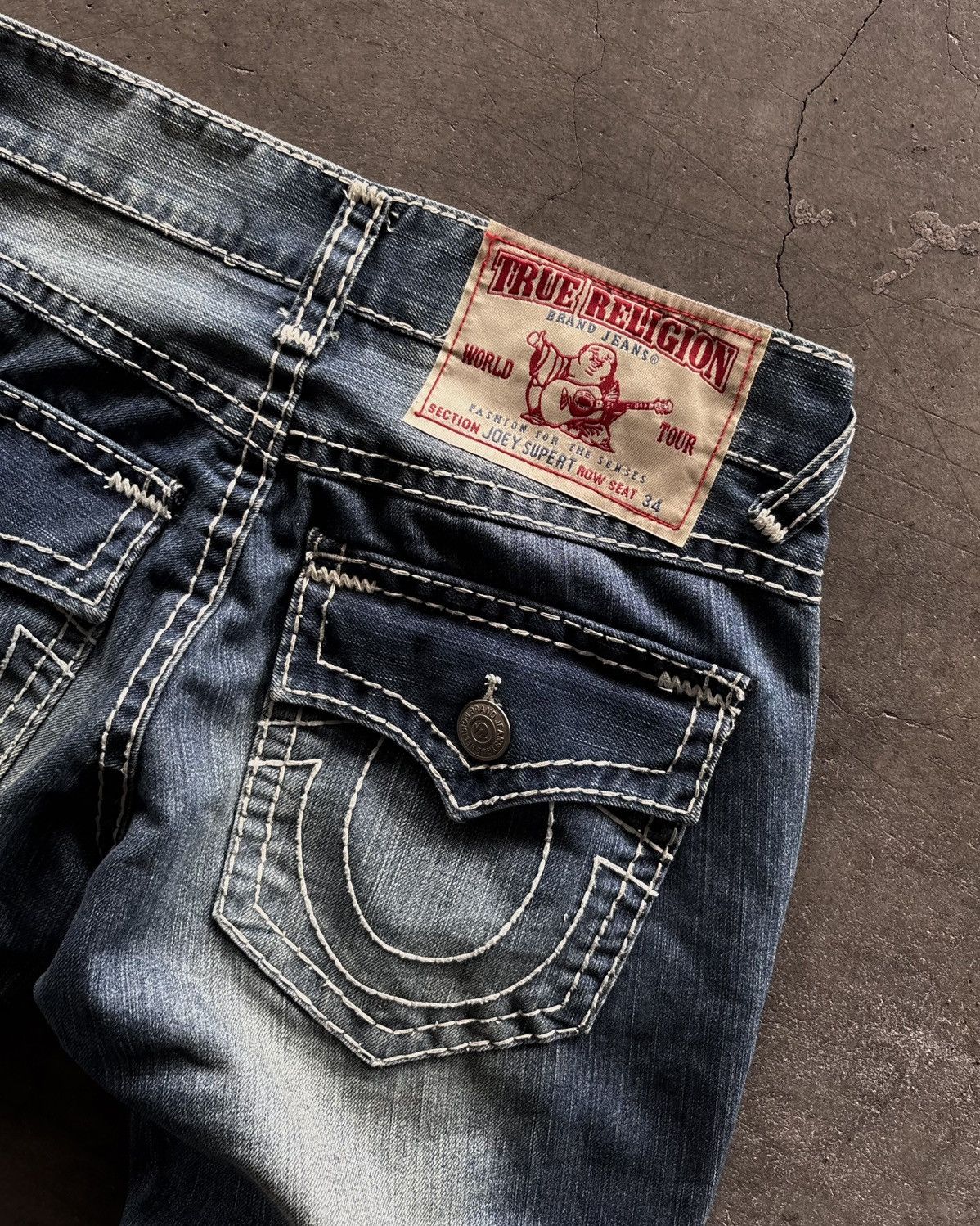 True Religion True Religion Wash Blue Flared Denim Pants Size US 30 / EU 46 - 8 Thumbnail