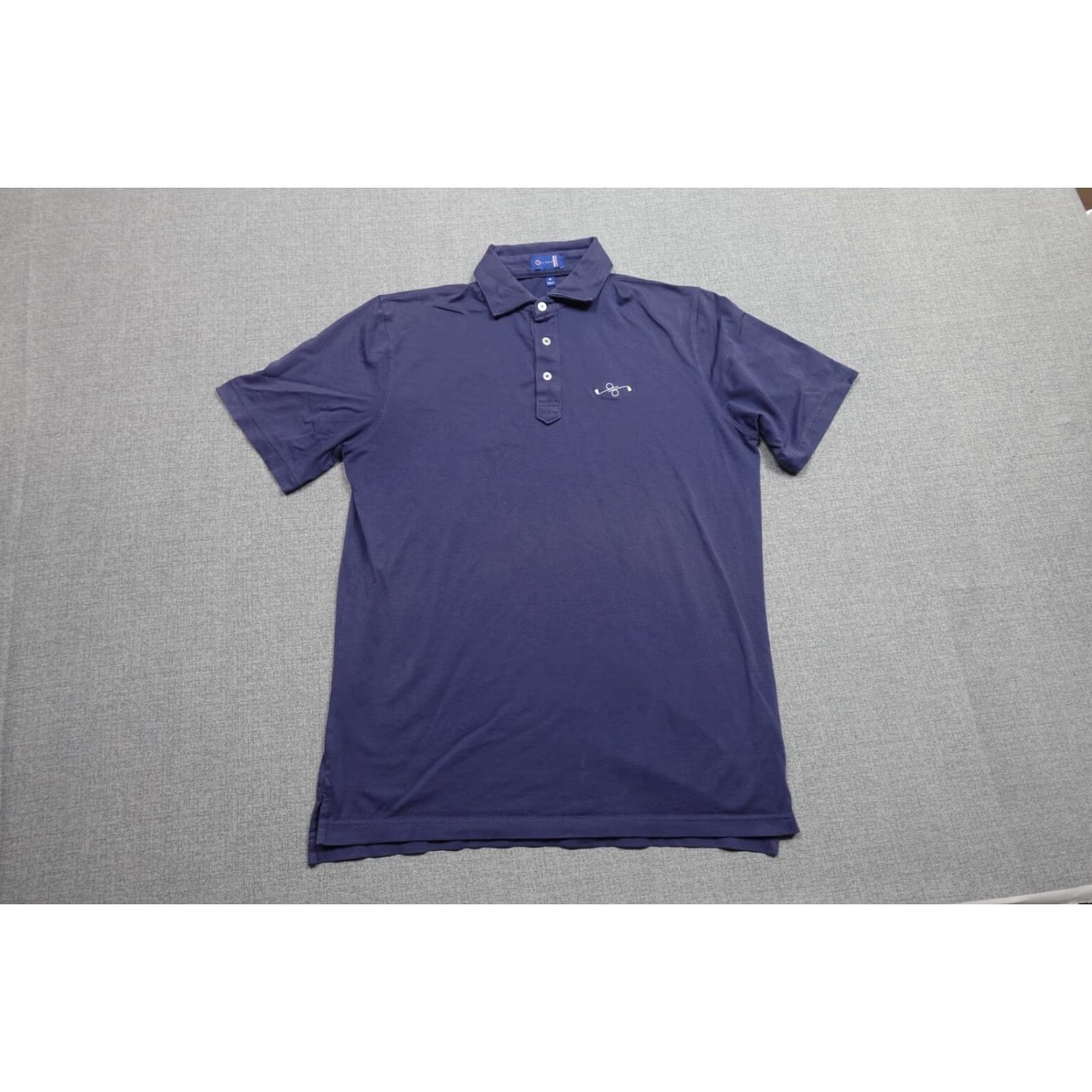Vintage Stitch Polo Mens M Blue Performance Stretch Golf Breathable Wicking Shirt Modern Golf Mens Regular Short Sleeve Polo Size US M / EU 48-50 / 2 - 4 Thumbnail